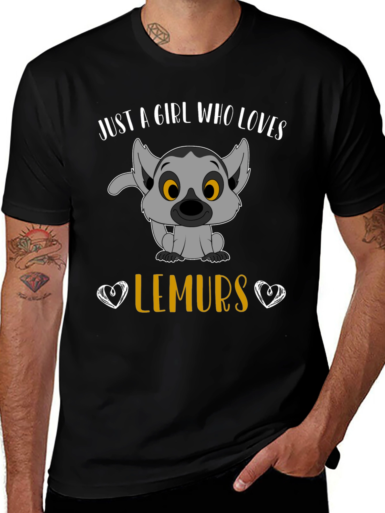 Variant 24 of Lemur Lover Tee: Cute Cartoon Animal Graphic T-Shirt