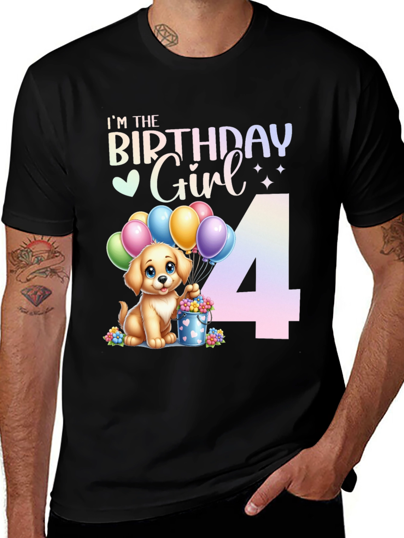 Birthday Girl 4th Birthday T-Shirt