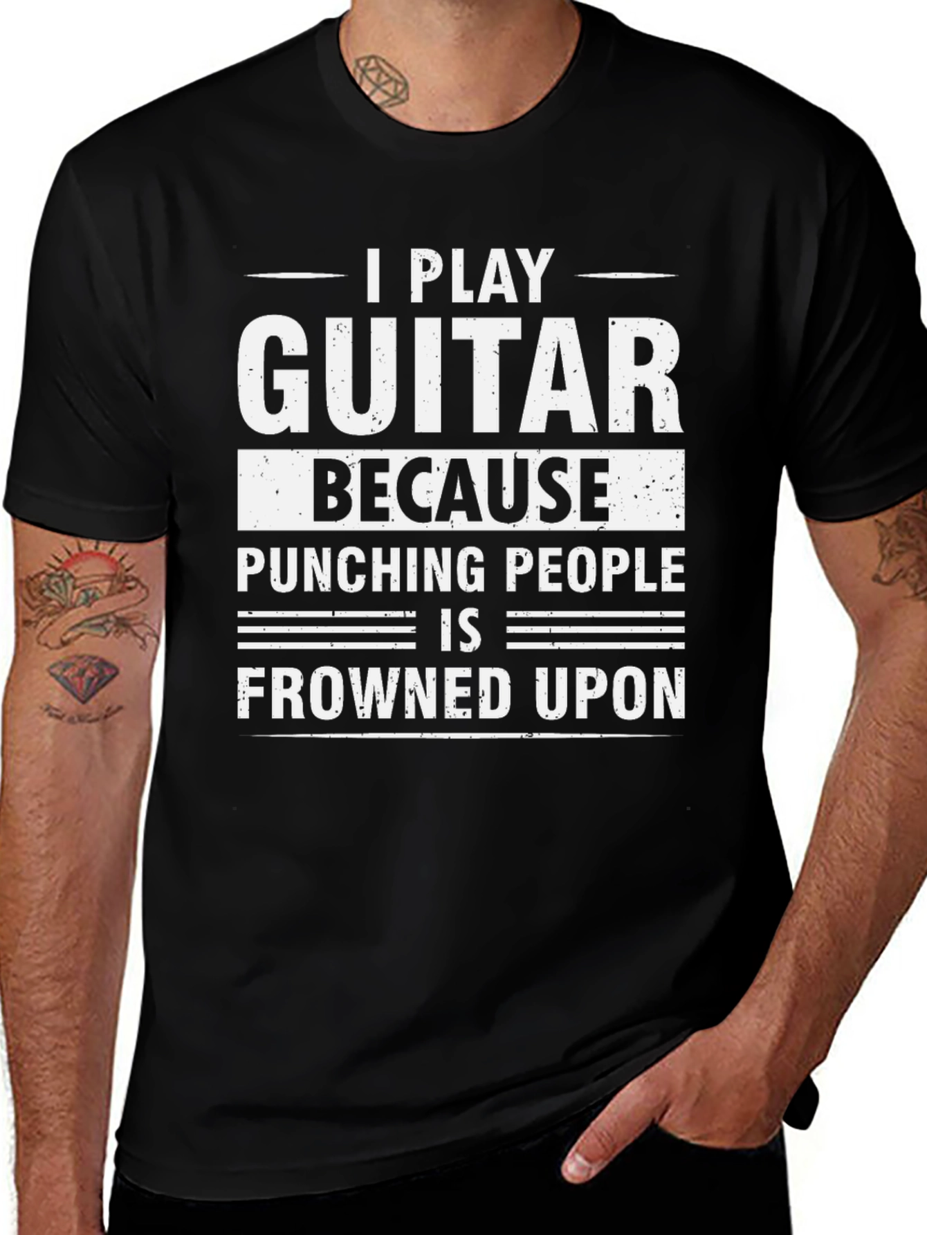 Variant 7 of I Play Guitar Graphic T-Shirt