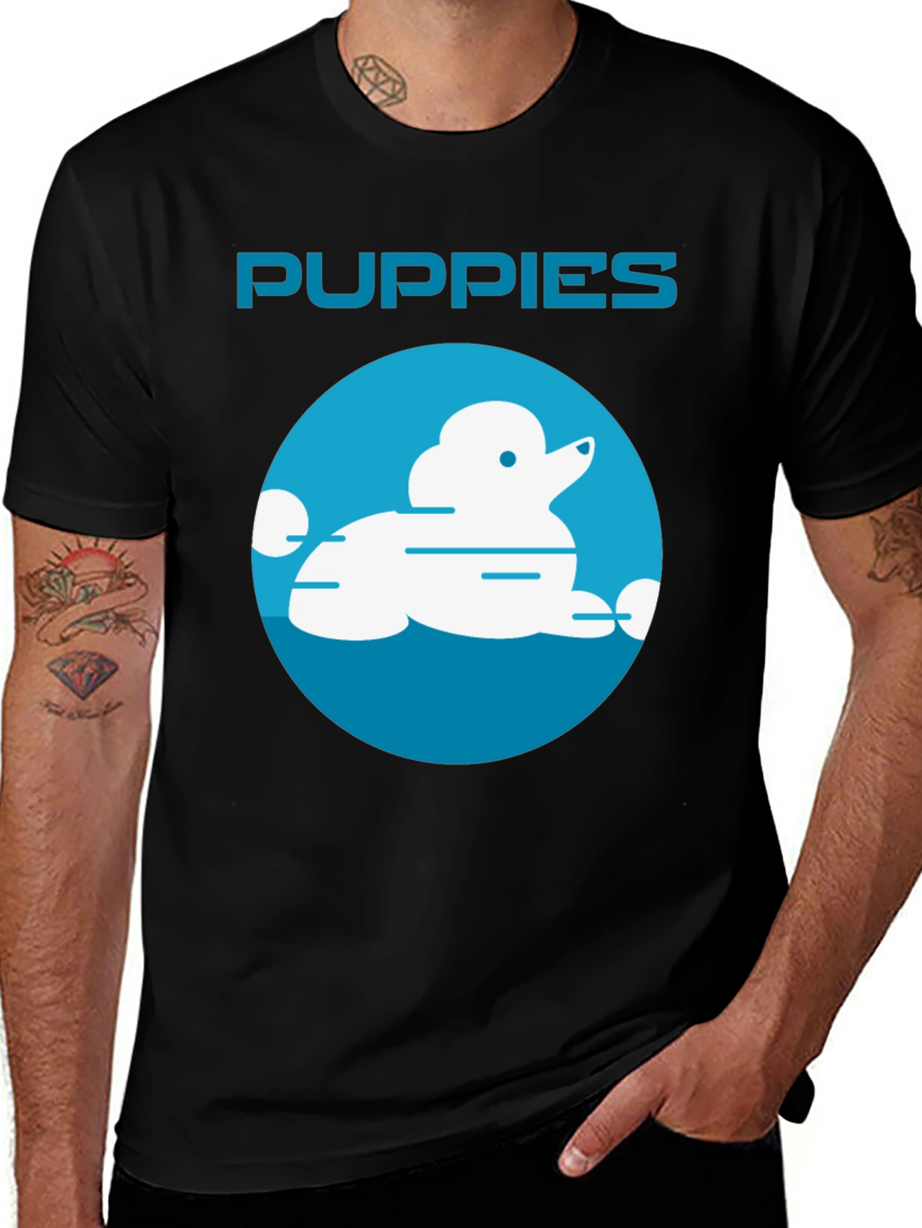 Variant 30 of Poodle Puppies Graphic Tee - Unique Design