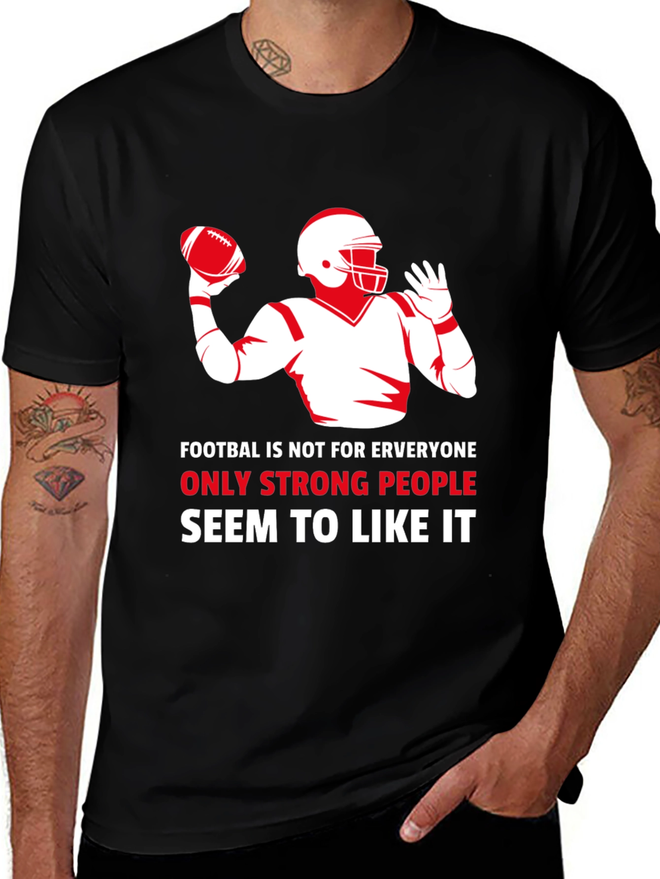 Variant 20 of Football Graphic T-Shirt - Strong People Like It