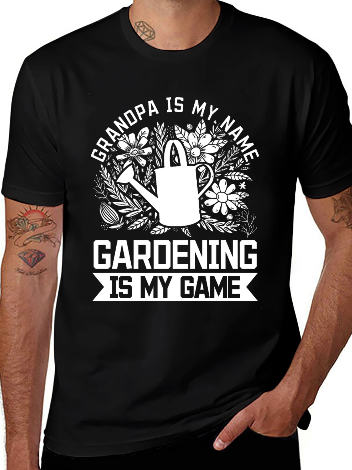Variant 14 of Grandpa Gardening T-Shirt - "Is My Name, Is My Game"