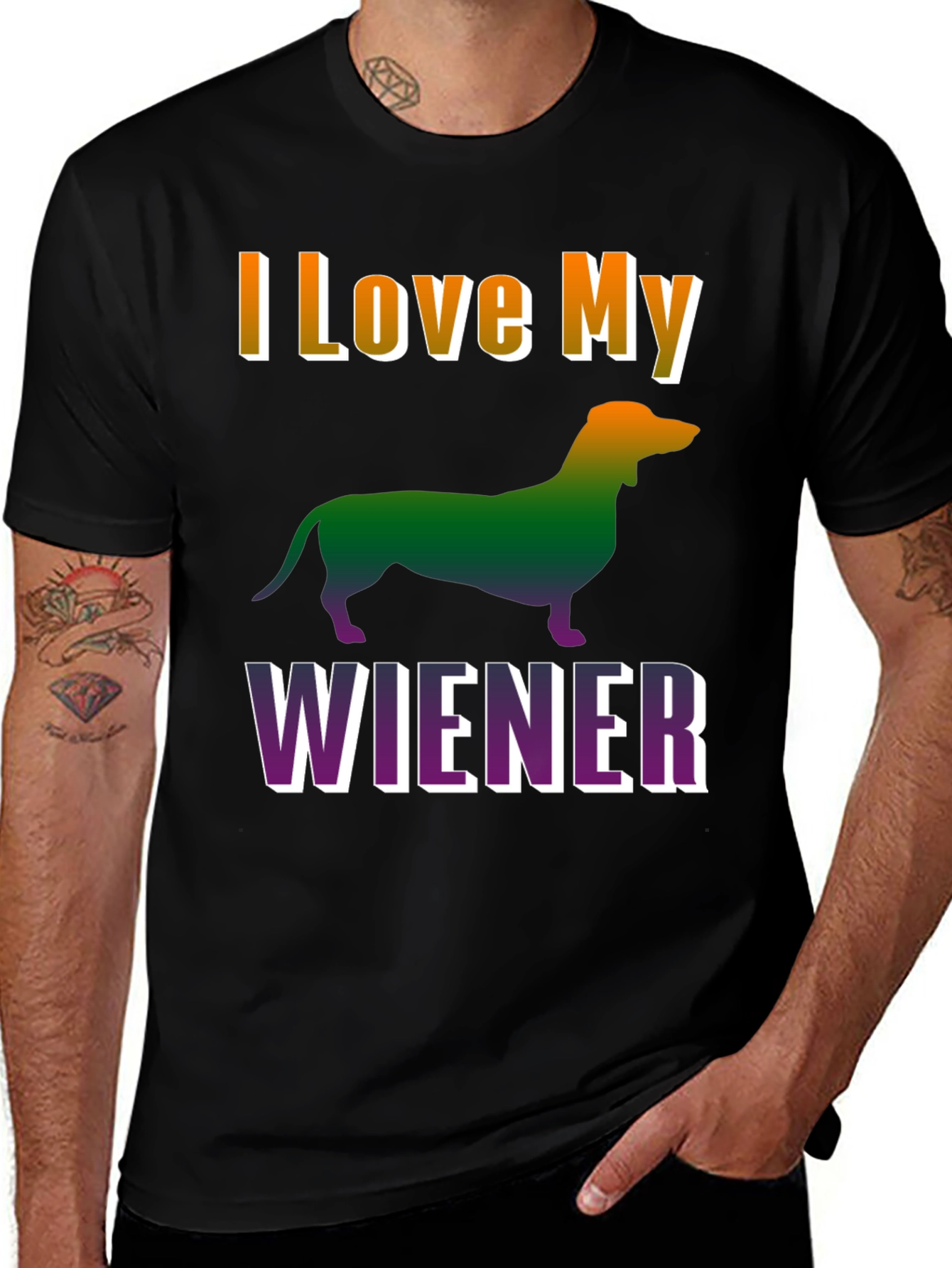 I Love My Wiener Dachshund T-Shirt