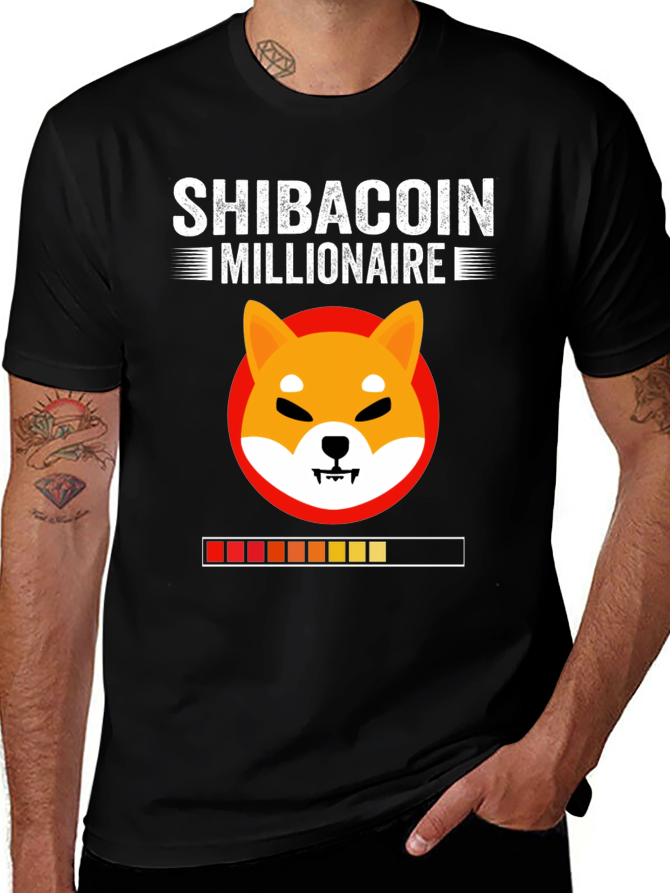 Variant 16 of Shibacoin Millionaire Black T-Shirt