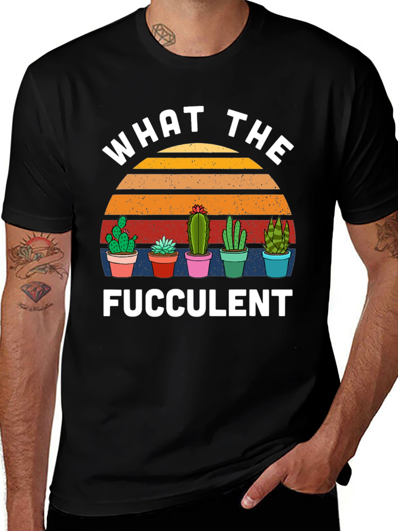Variant 3 of What the Fucculent T-Shirt Cactus Graphic Tee