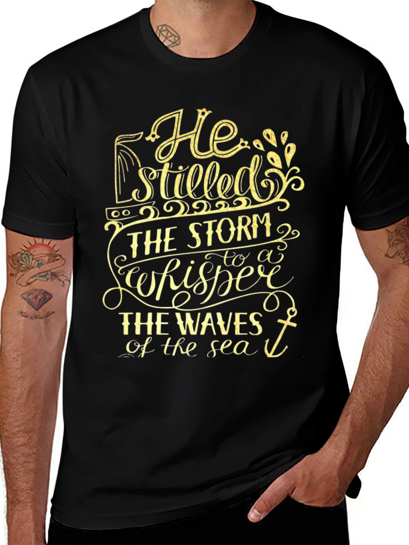 Variant 8 of Faith-Inspired He Stilled the Storm T-Shirt