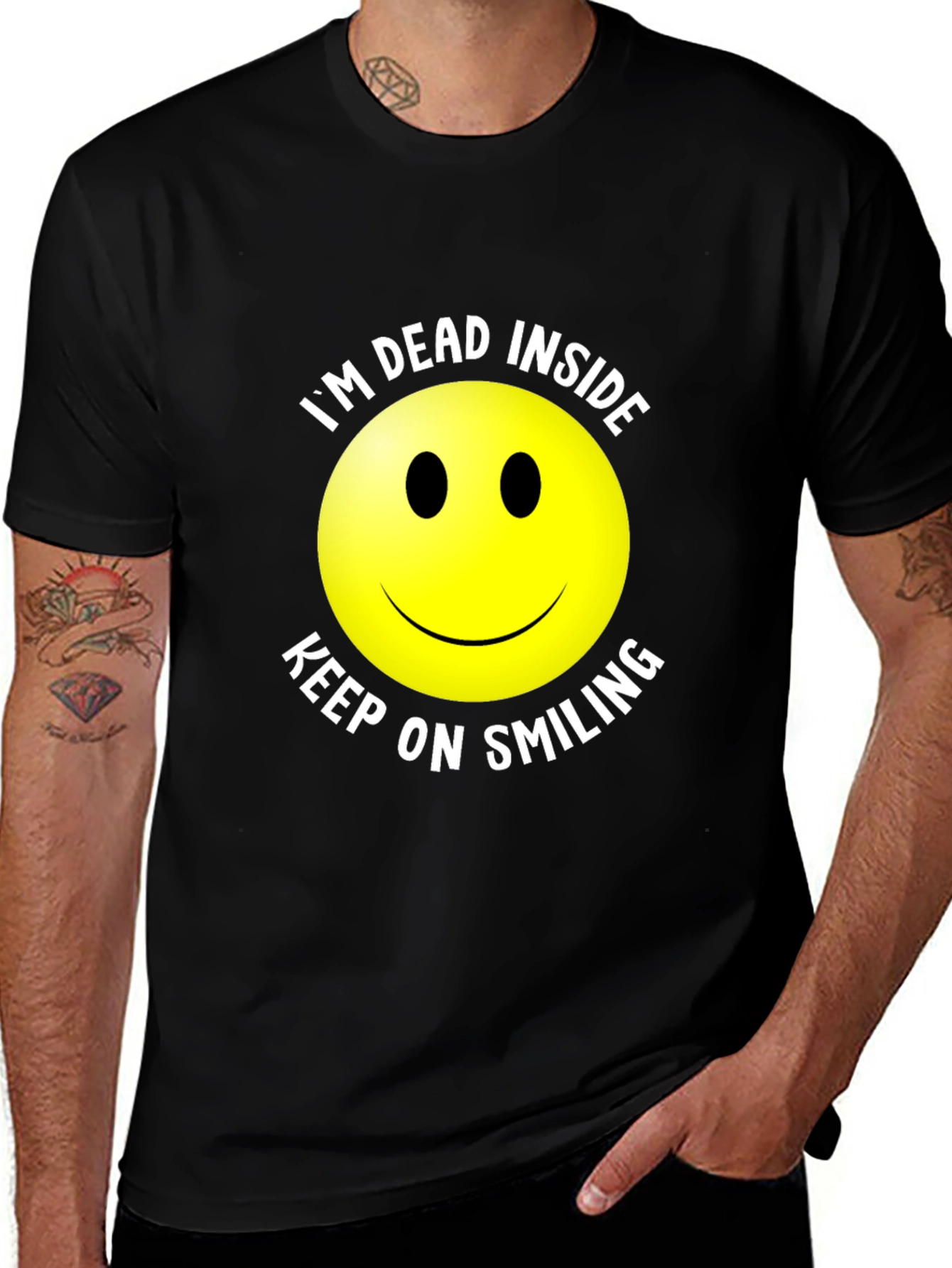 Variant 25 of I'm Dead Inside Smiley Face Graphic T-Shirt