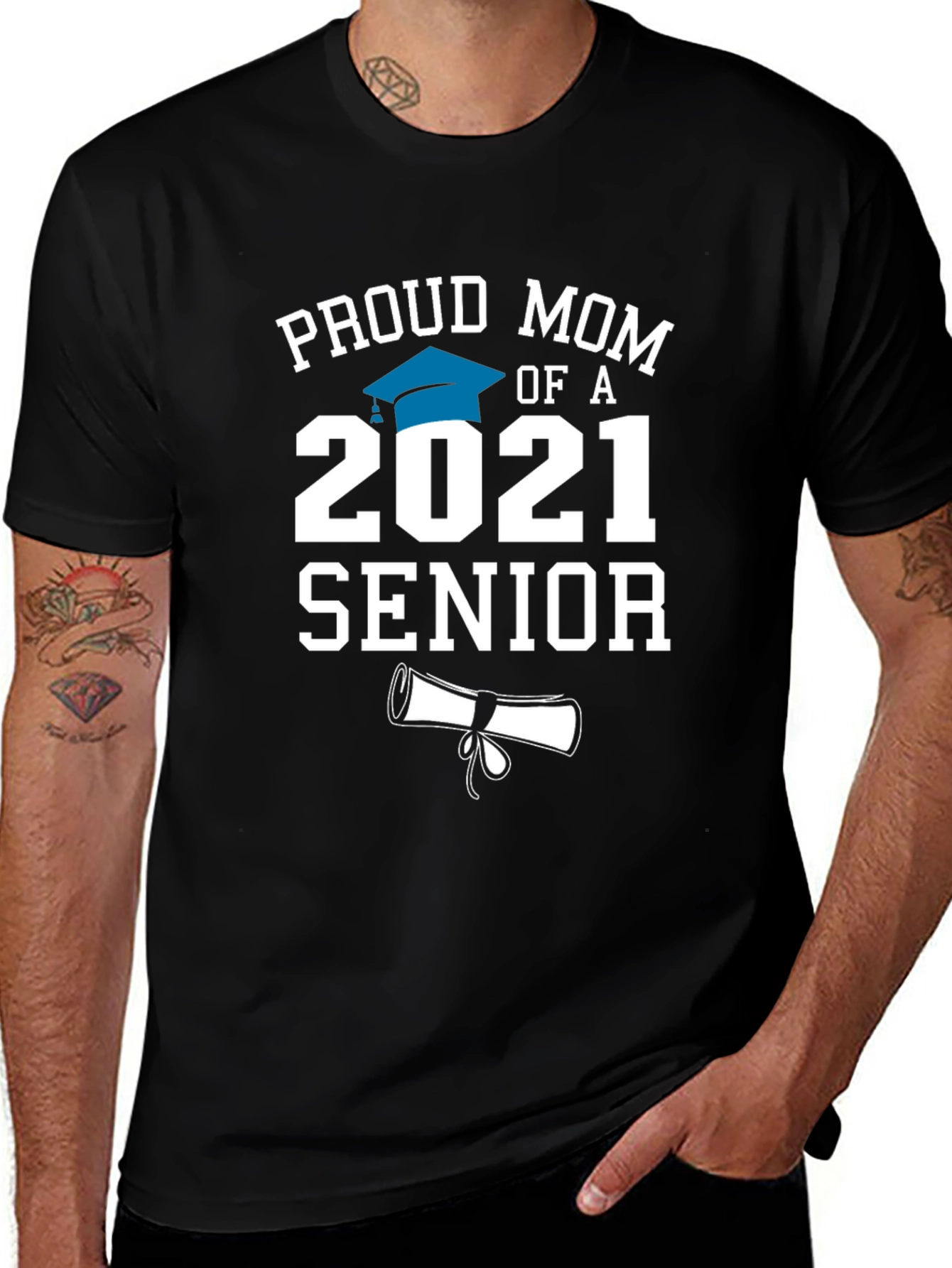 Variant 8 of Proud Mom of a 2021 Senior T-Shirt Graduation Gift