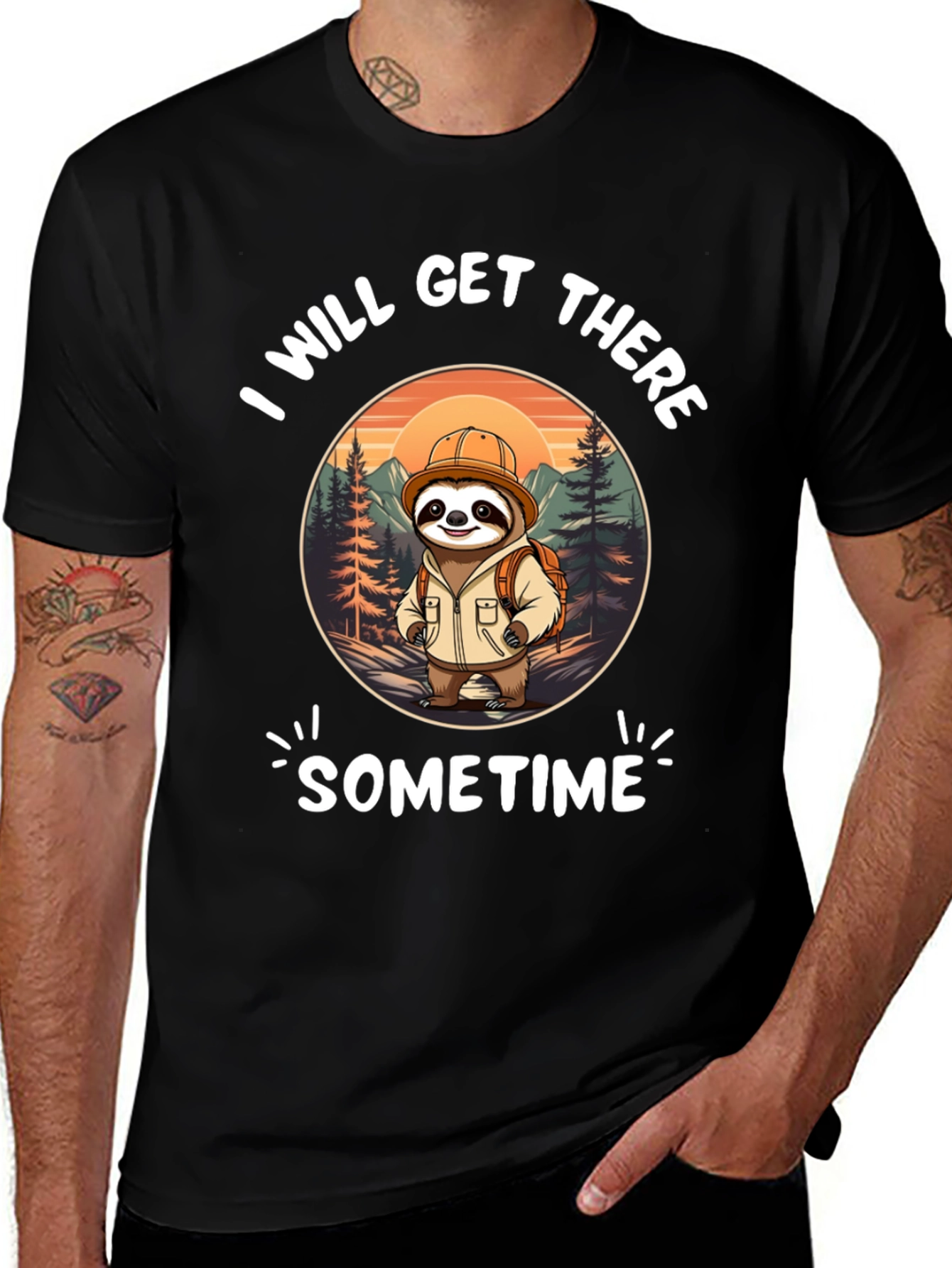 Variant 18 of Funny Sloth Hiking T-Shirt - I Will Get There Sometime