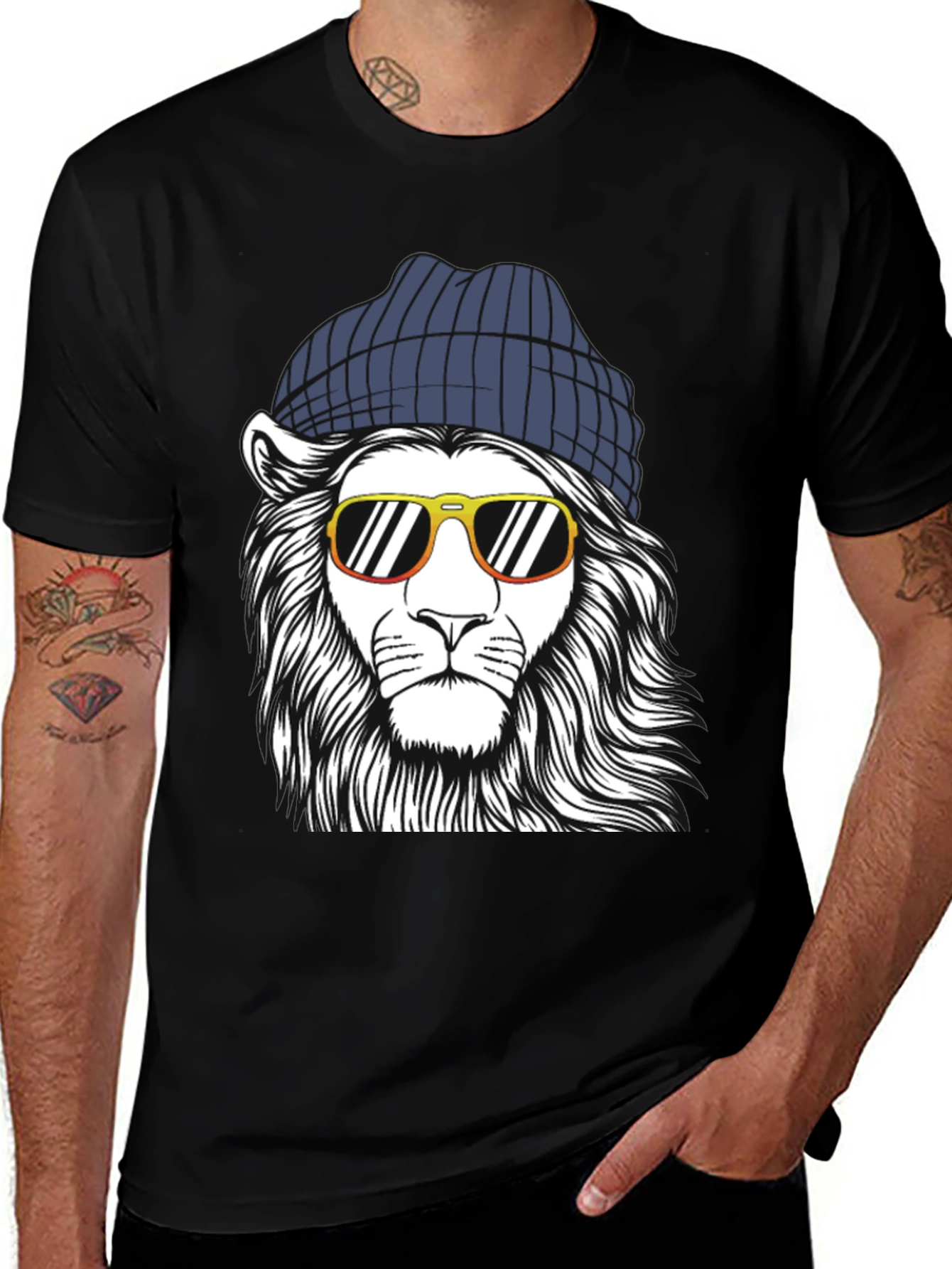 Variant 29 of Cool Lion Graphic Tee - Stylish Men's T-Shirt