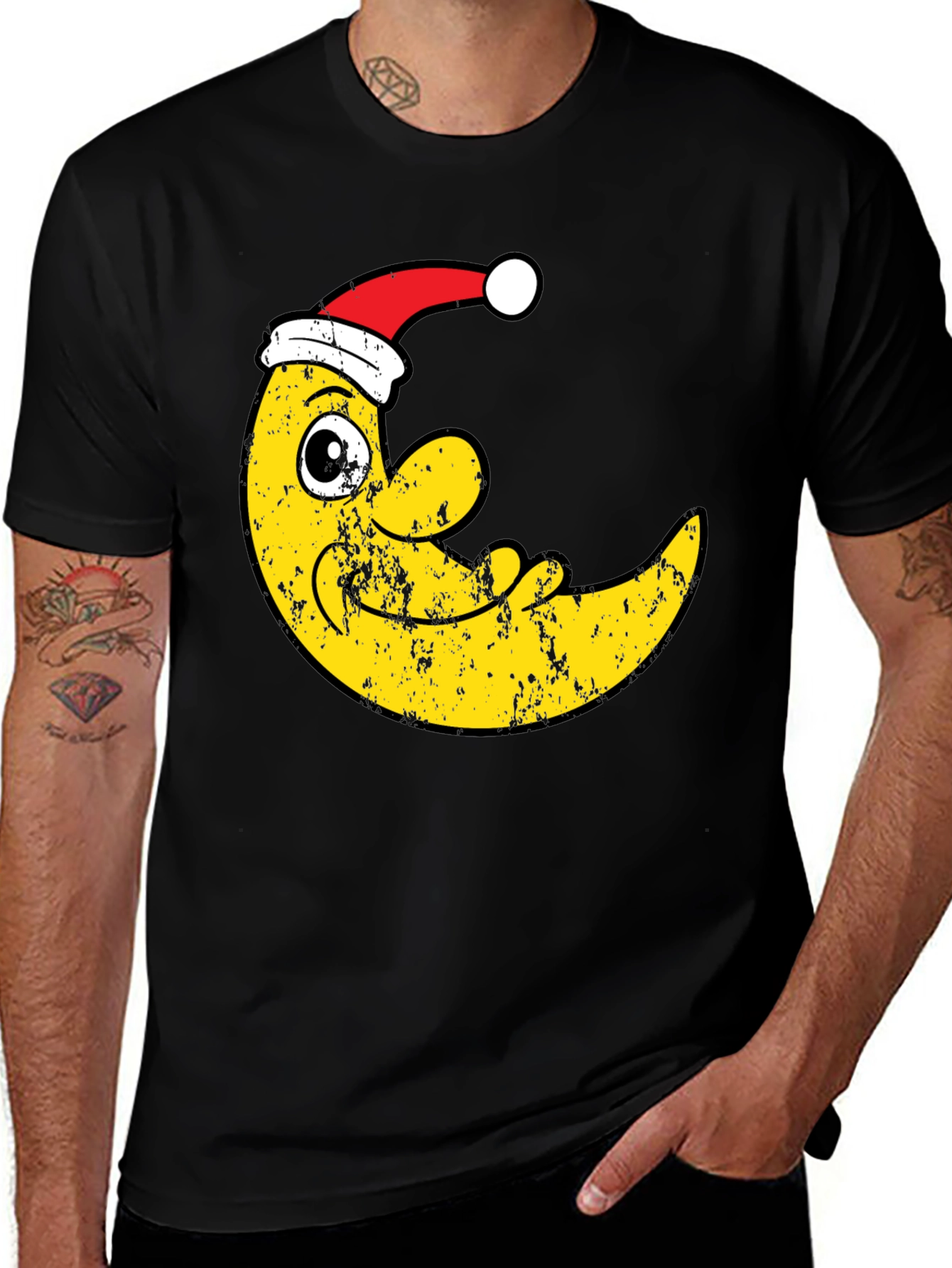 Festive Moon T-Shirt - Holiday Crescent Tee
