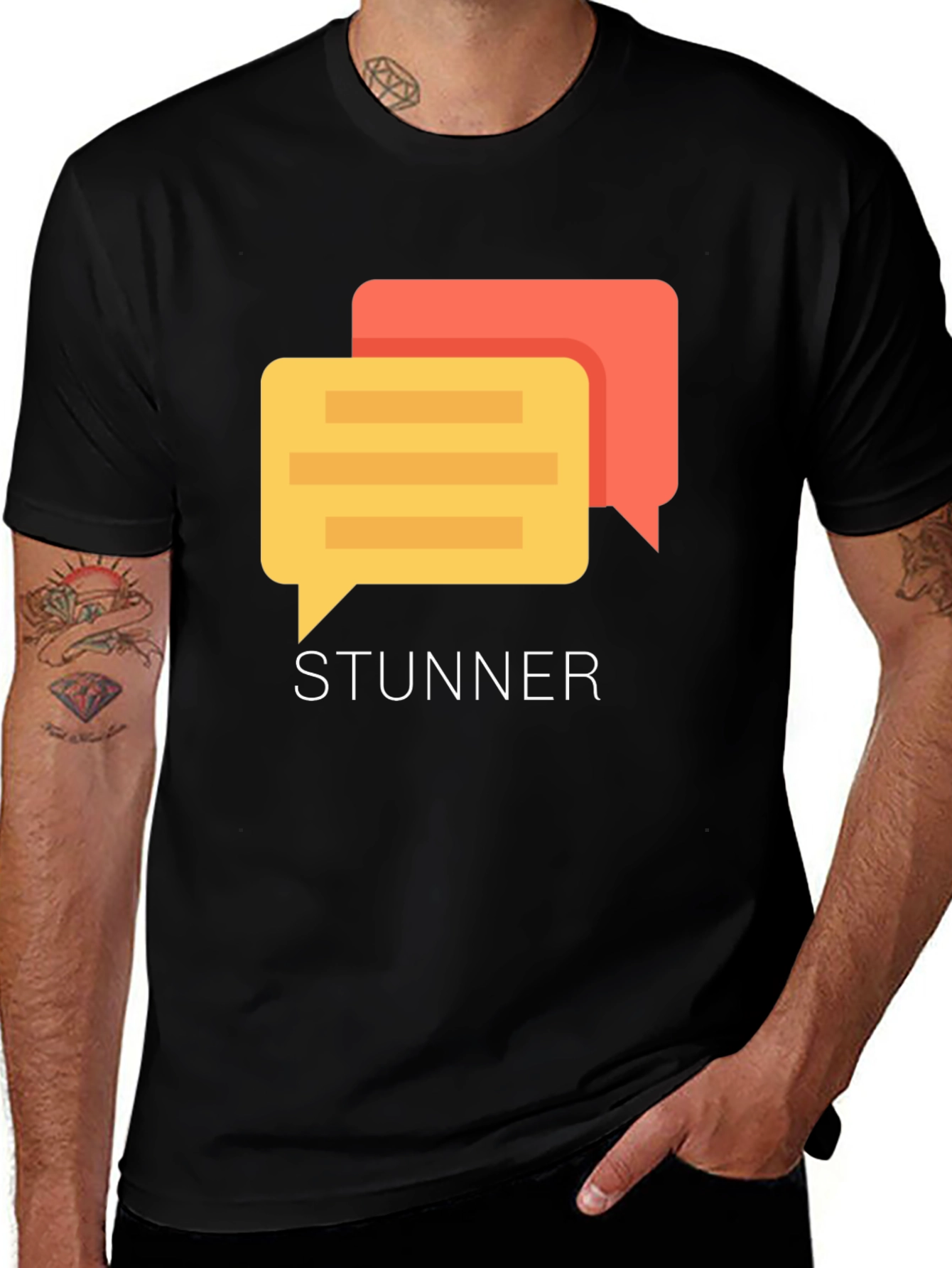 Variant 15 of Stunner Chat Bubble Graphic T-Shirt - Modern Style