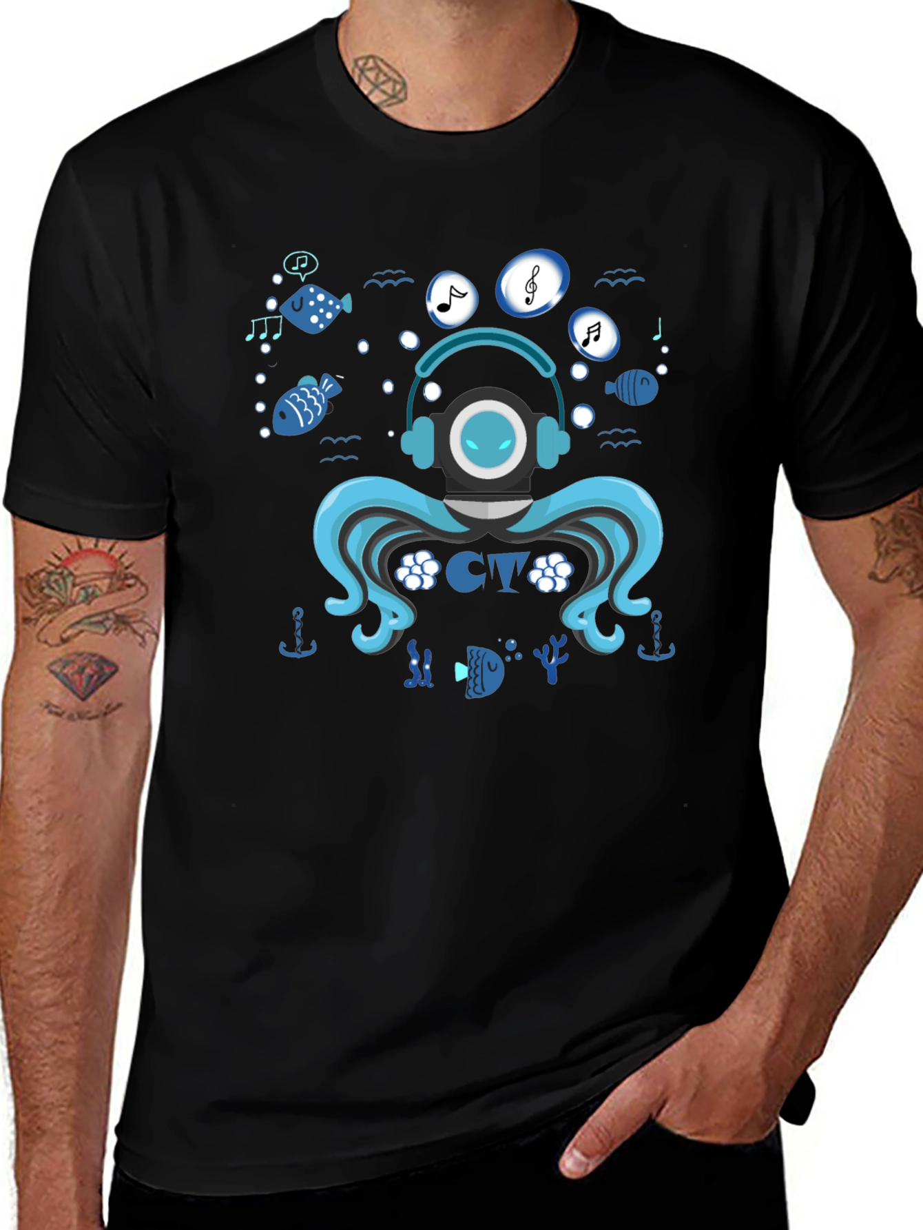 Deep Sea Diver Music Lover T-Shirt