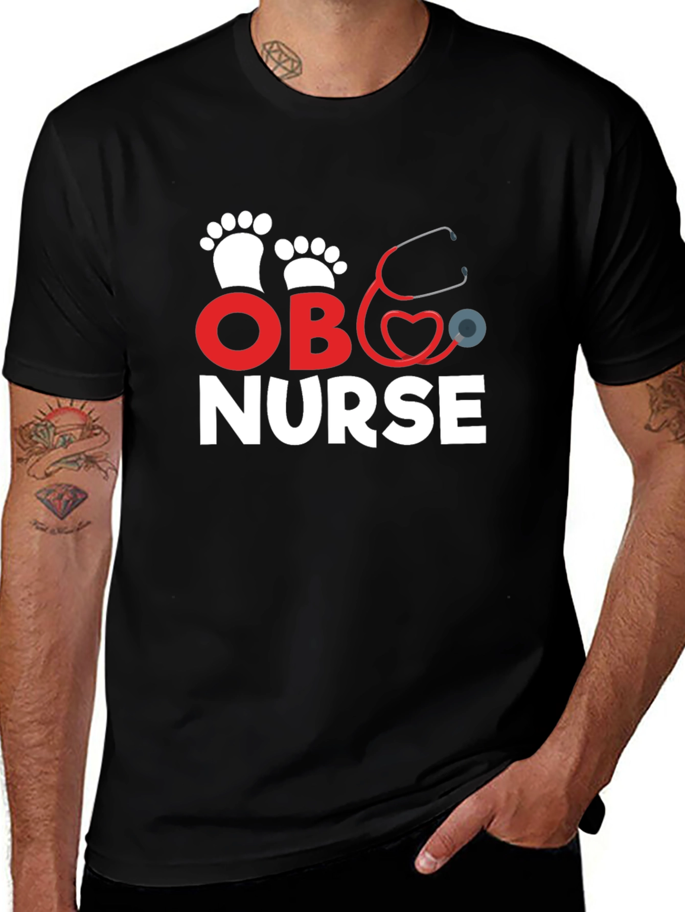 OB Nurse Graphic T-Shirt