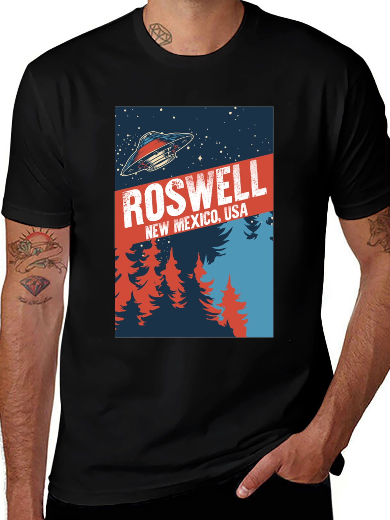 Roswell UFO Graphic T-Shirt