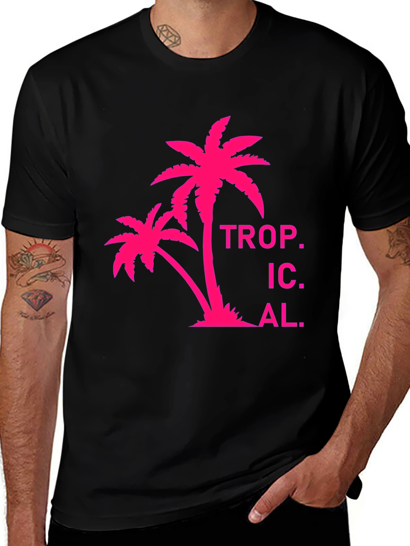 Variant 23 of Tropical Palm Tee - Retro Graphic Design