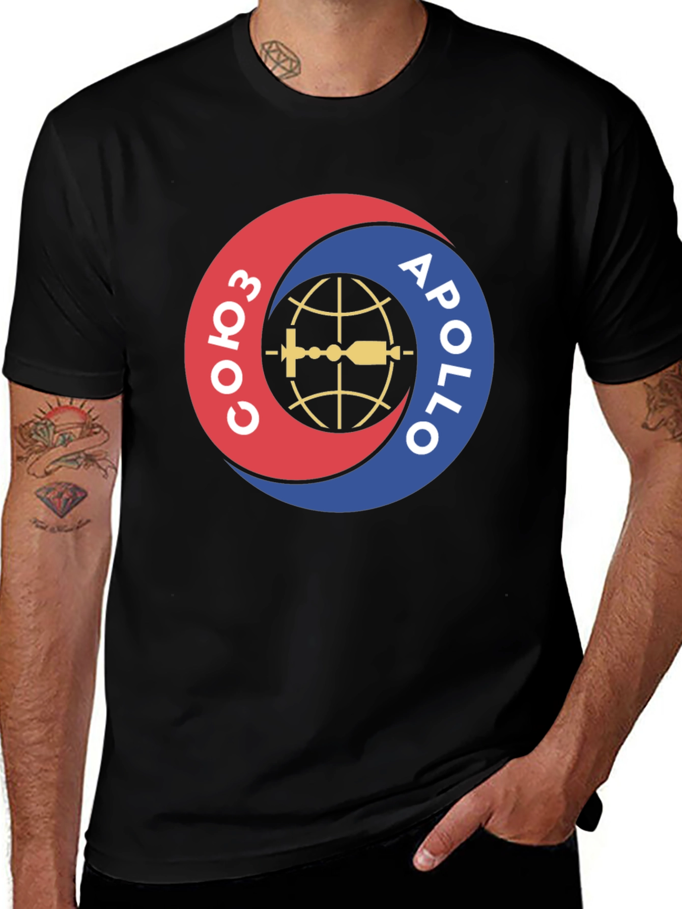 Variant 11 of Soyuz Apollo T-Shirt - Space Race Tee