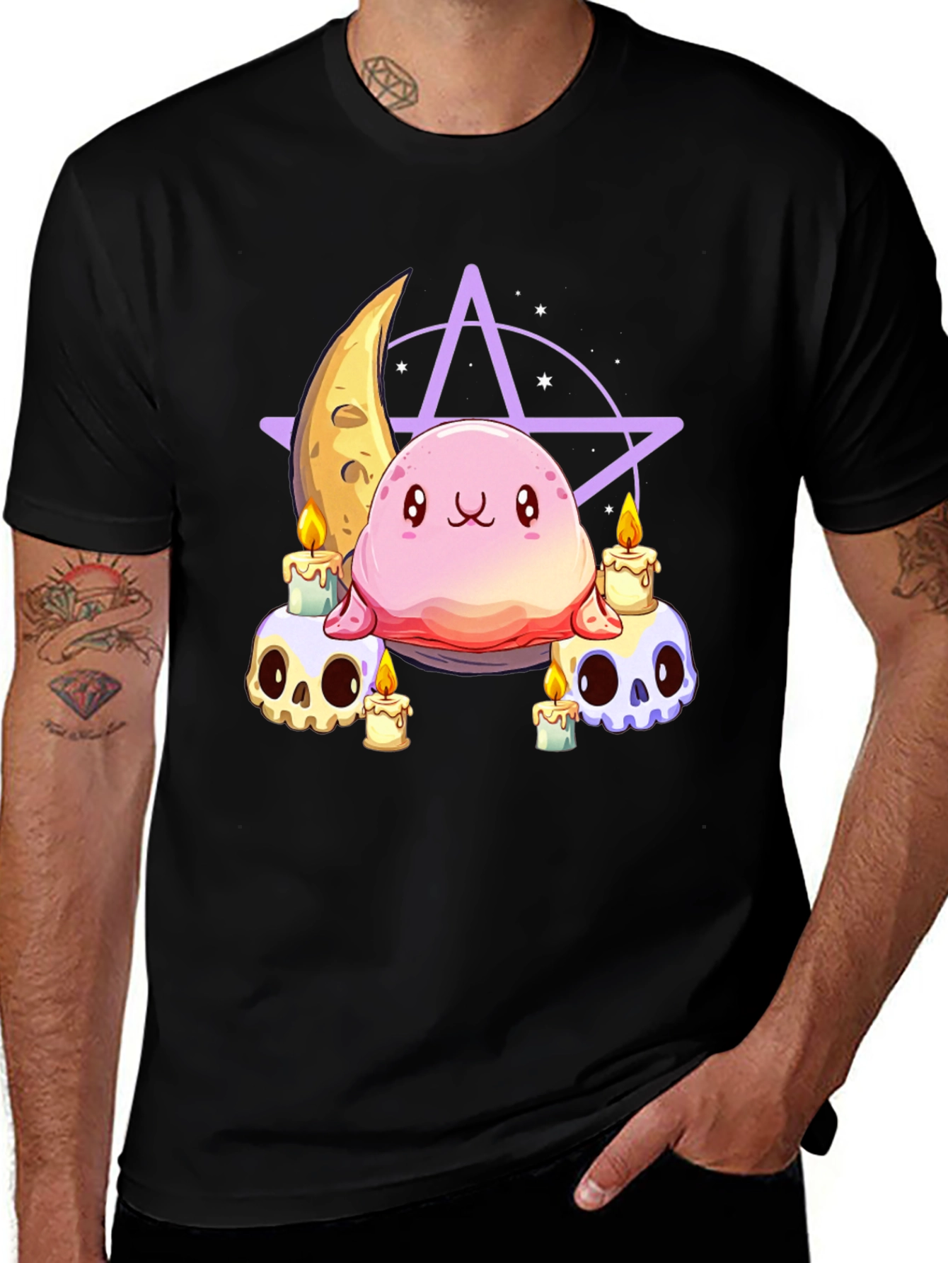 Variant 25 of Kawaii Occult T-Shirt: Cute & Spooky Style