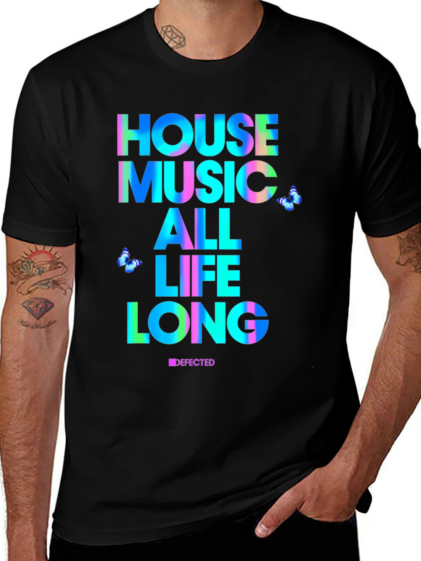 Variant 5 of House Music All Life Long Black T-Shirt
