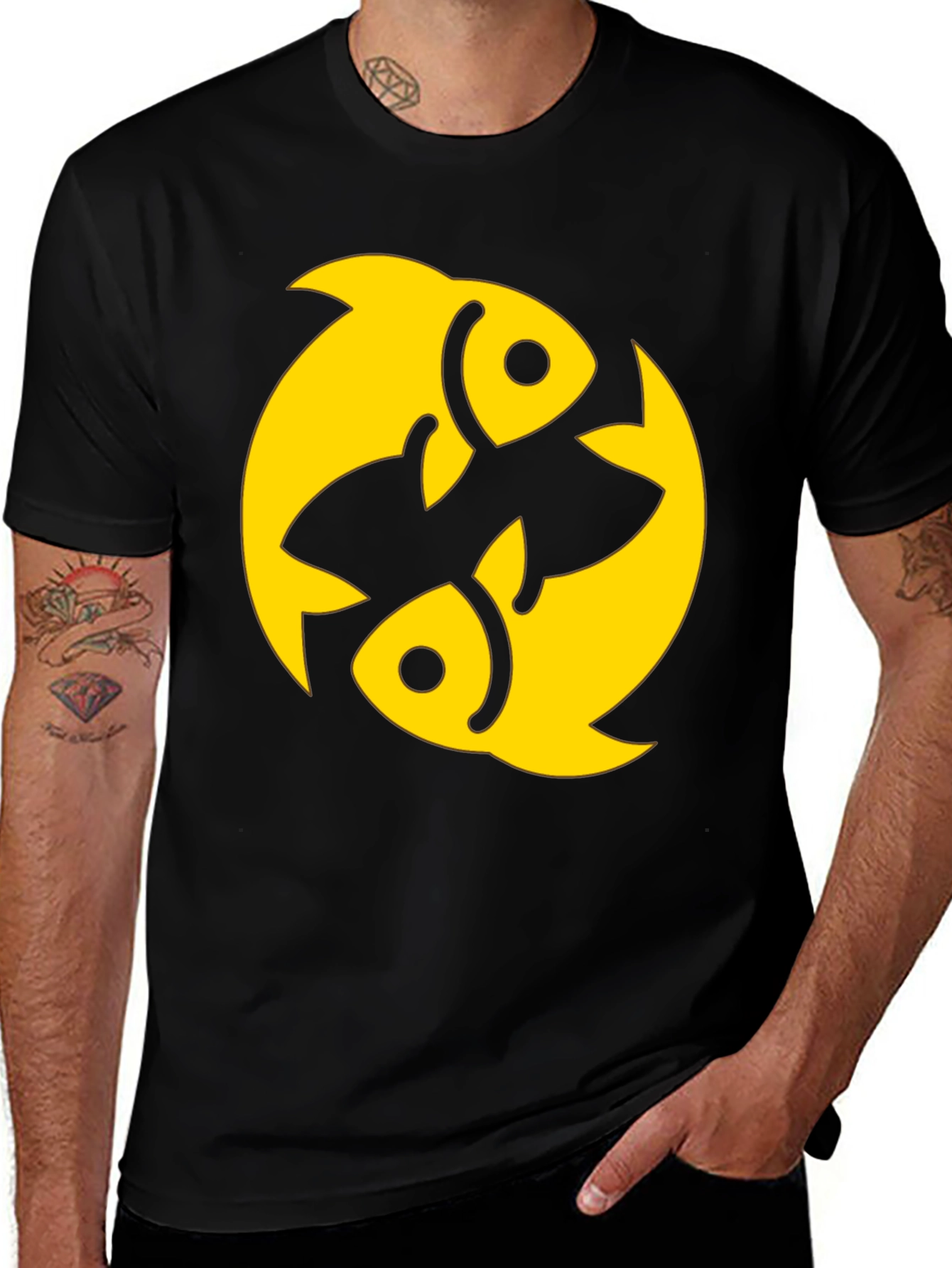 Black Pisces Zodiac T-Shirt