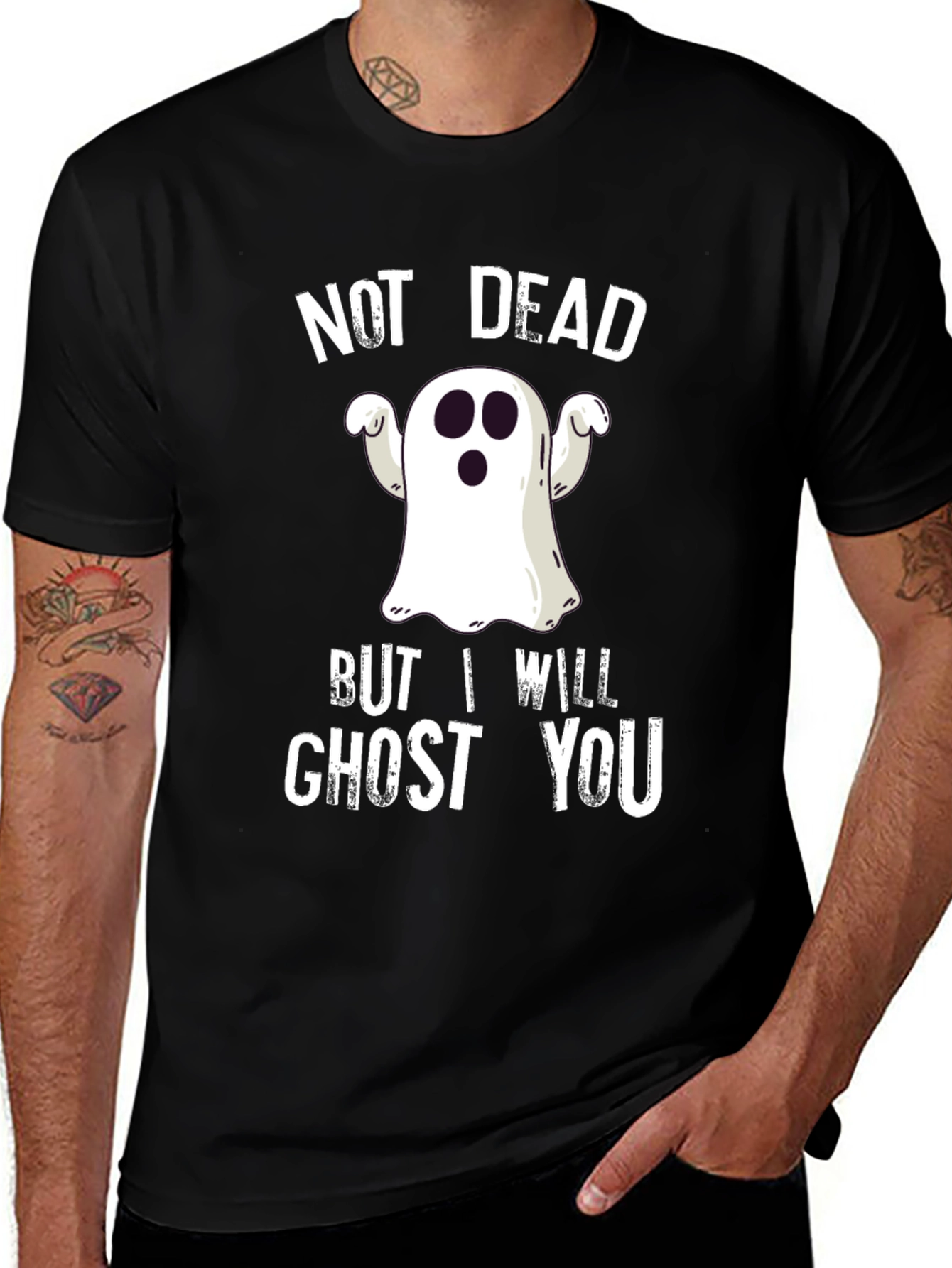Variant 6 of Not Dead Ghost Graphic T-Shirt
