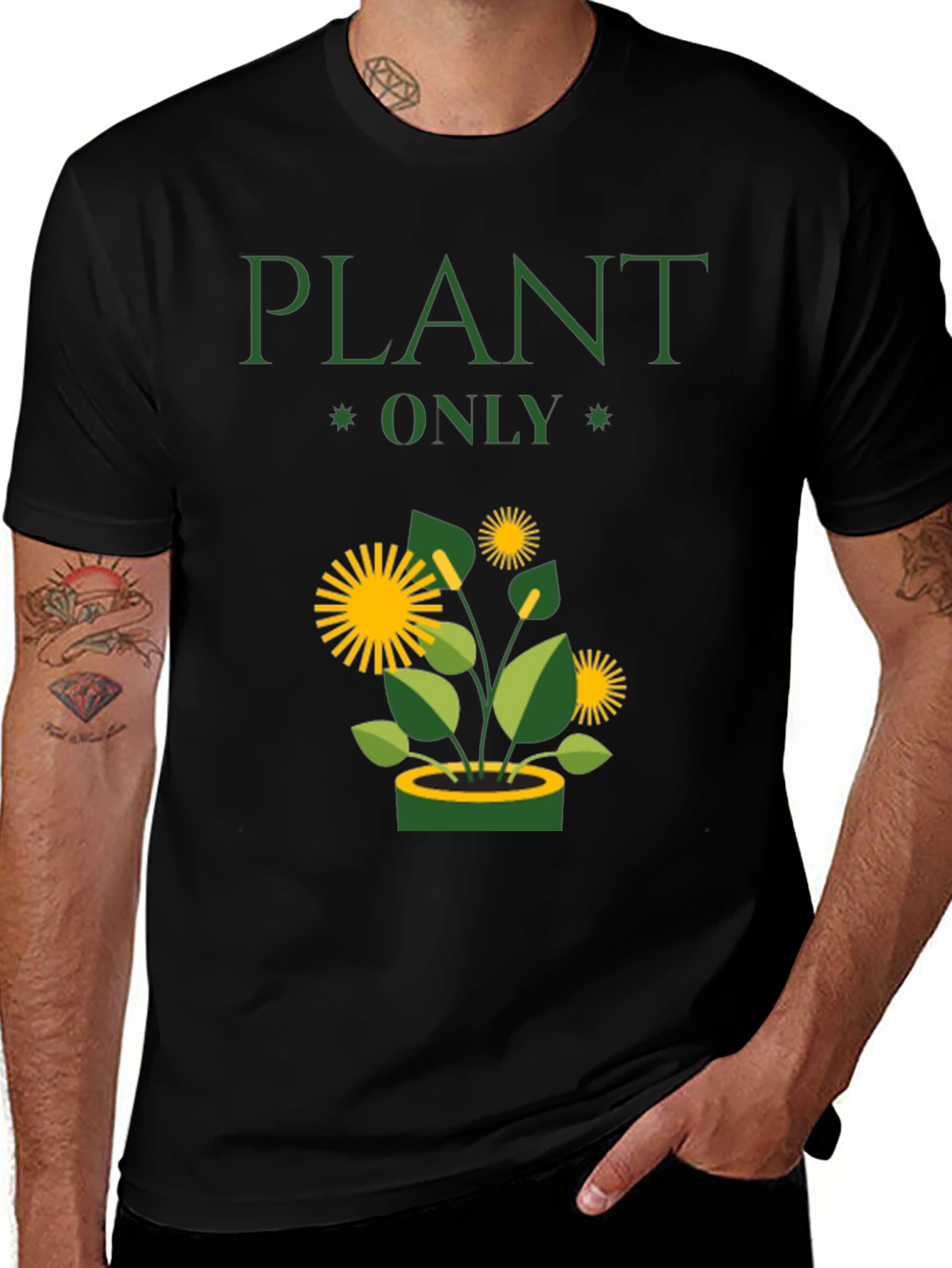 Variant 23 of Plant Only Graphic T-Shirt - Eco-Friendly Style