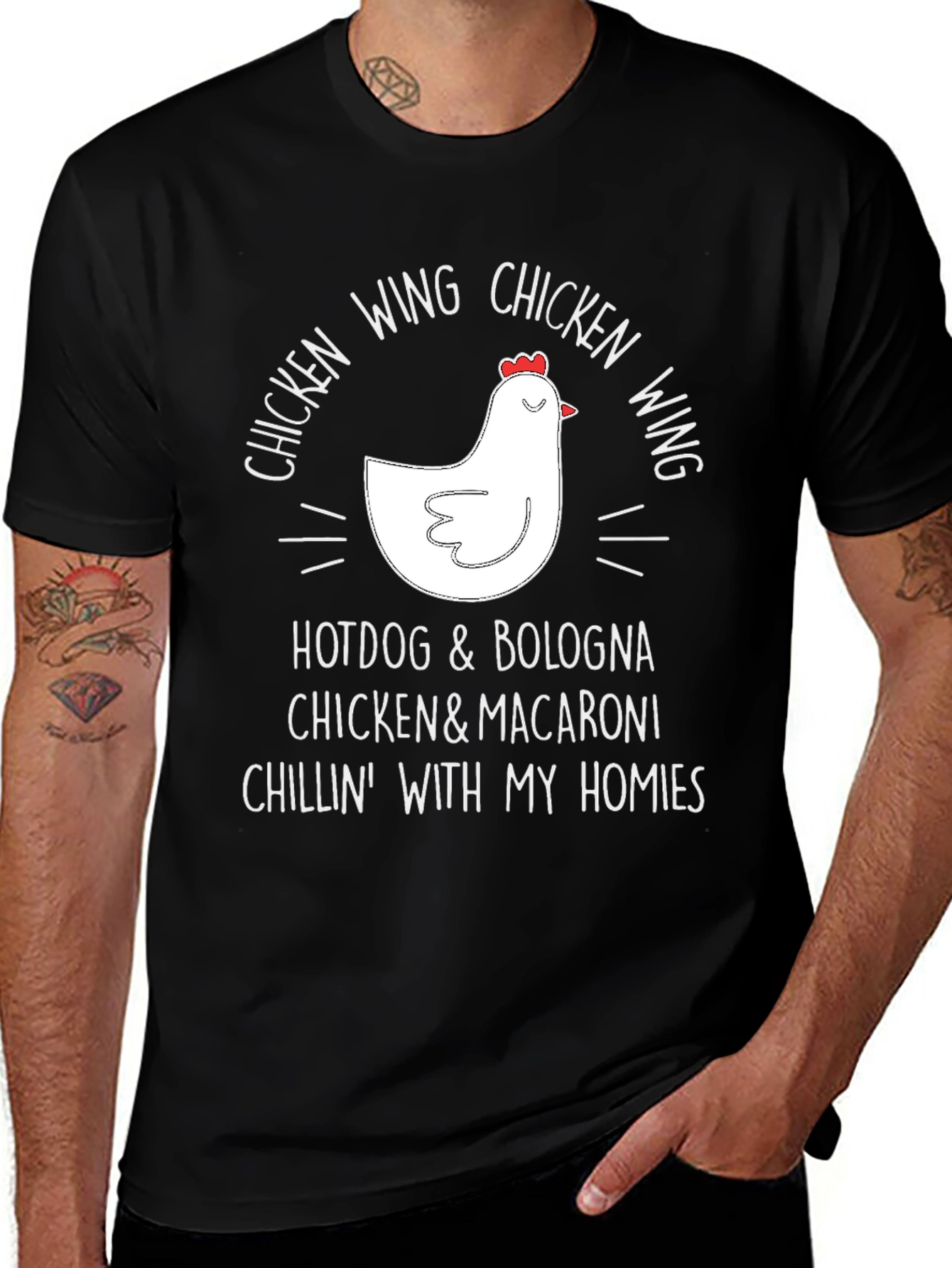Variant 2 of Chicken Wing Novelty Graphic T-Shirt