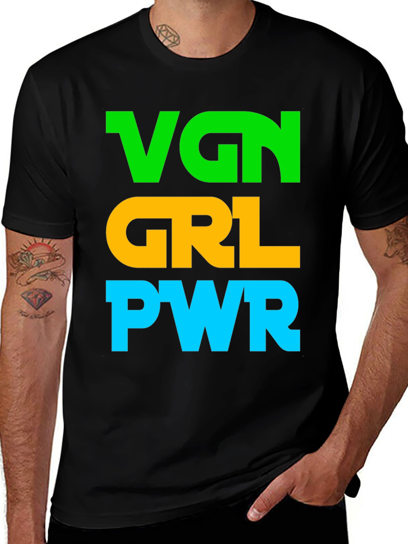 Variant 23 of VGN GRL PWR Graphic Tee - Vegan Girl Power