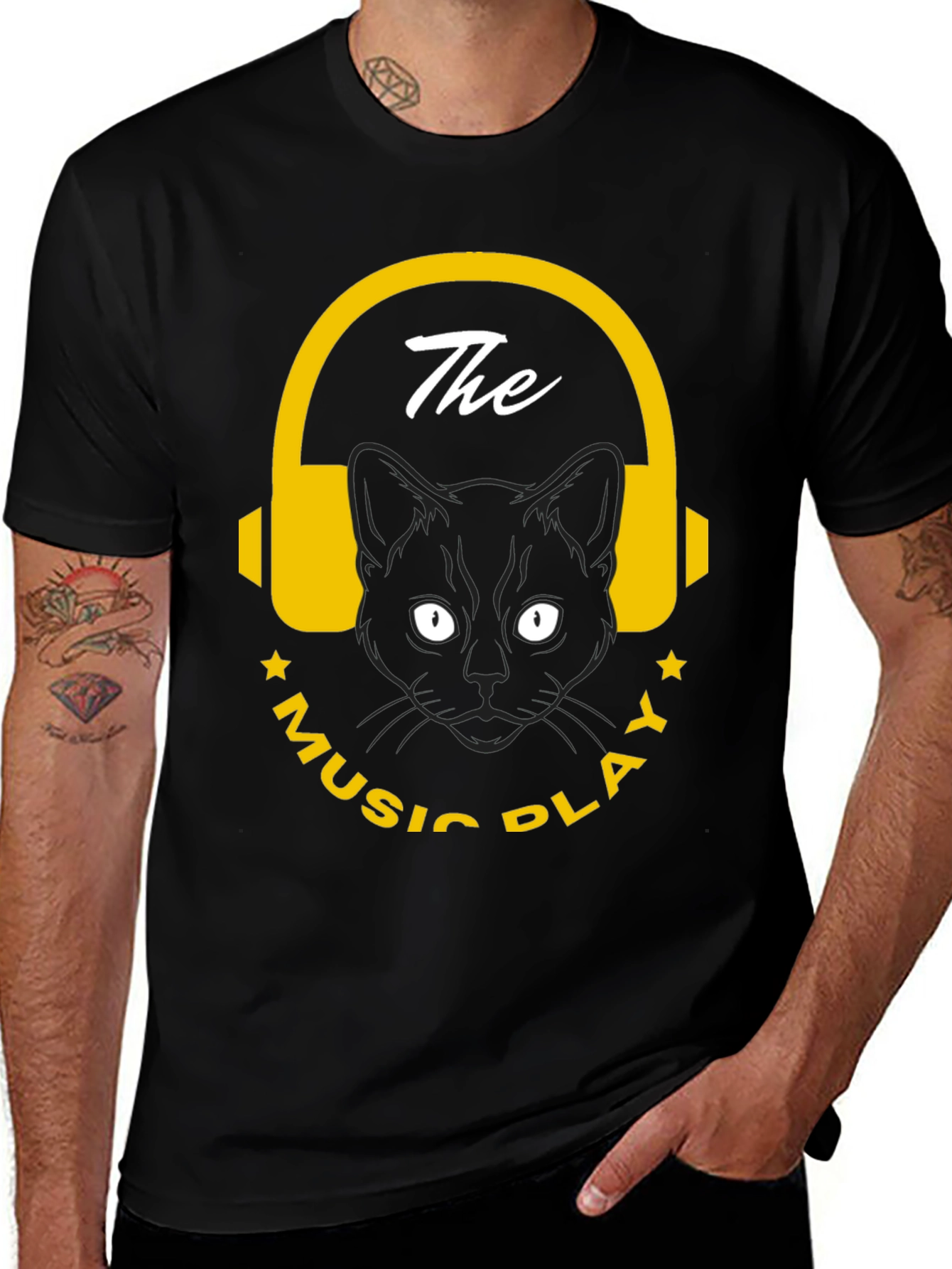 Variant 13 of Cat Music T-Shirt - "The Music Play"