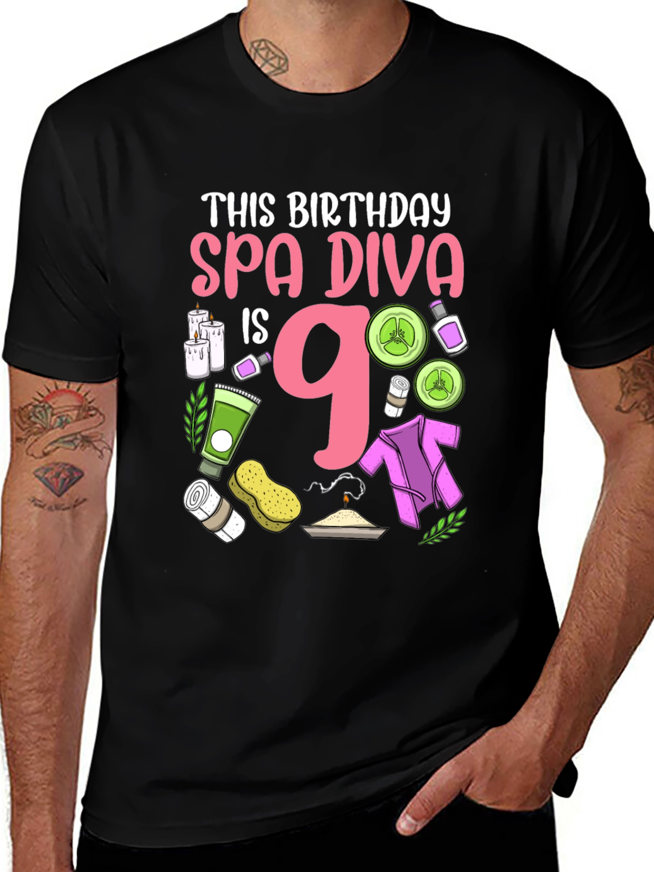 Variant 2 of Spa Diva Birthday T-Shirt - 9th Birthday