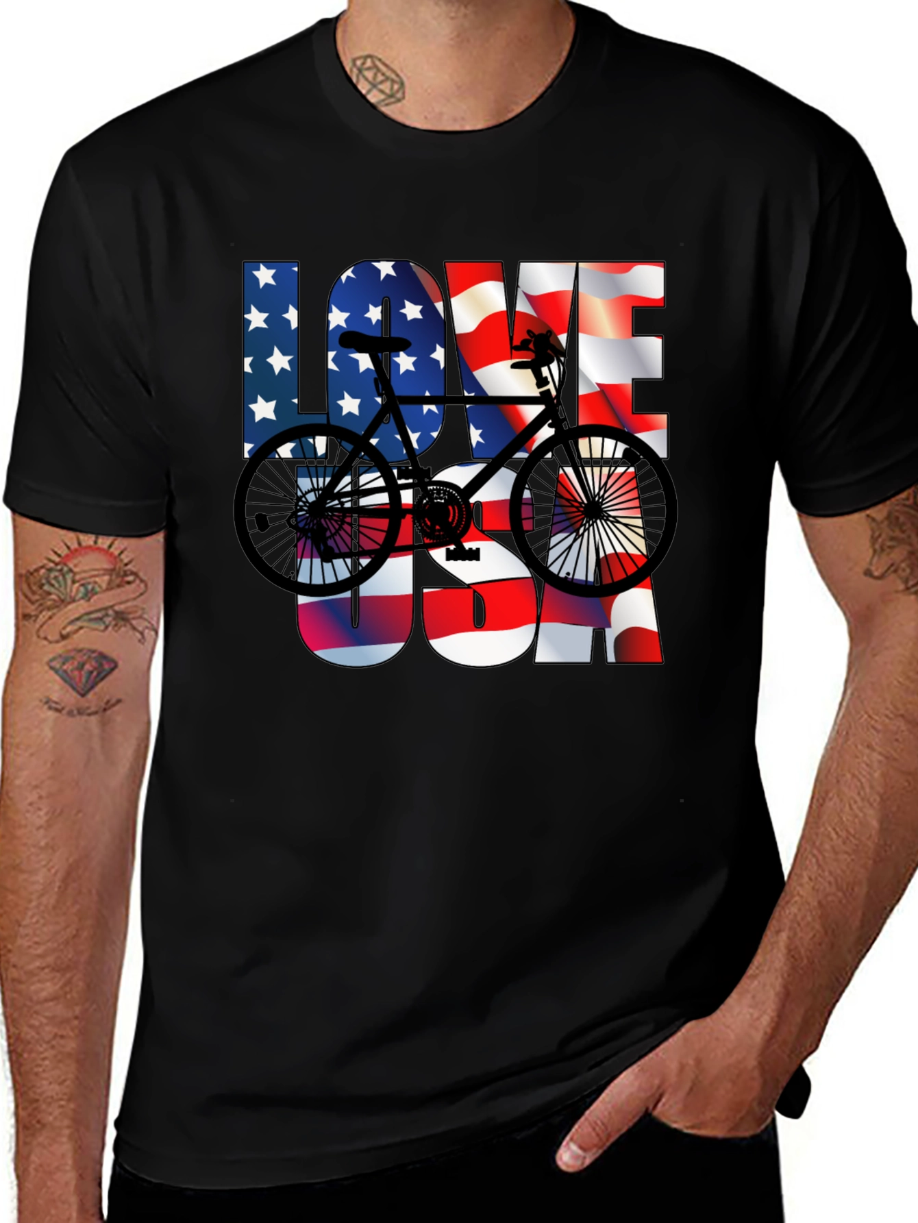 Variant 10 of Love USA Bike T-Shirt