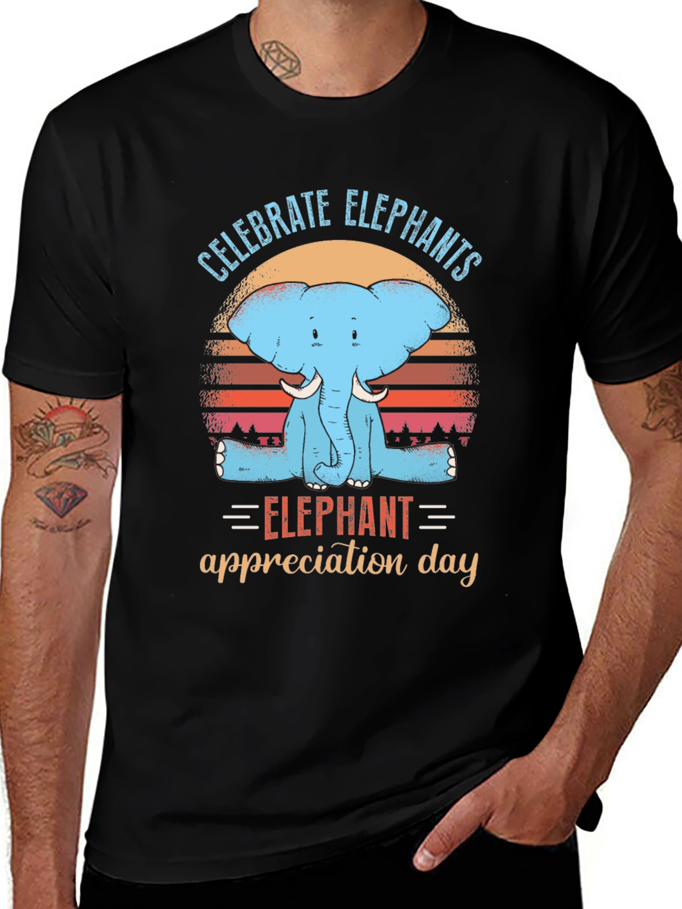 Variant 8 of Celebrate Elephants T-Shirt, Elephant Appreciation Day Tee