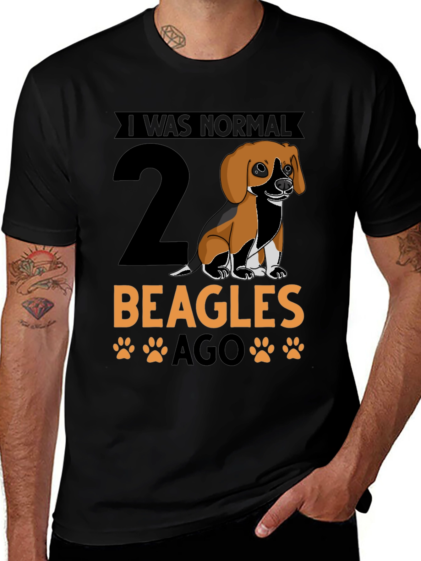 Variant 15 of I Was Normal 2 Beagles Ago T-Shirt - Funny Dog Lover Tee