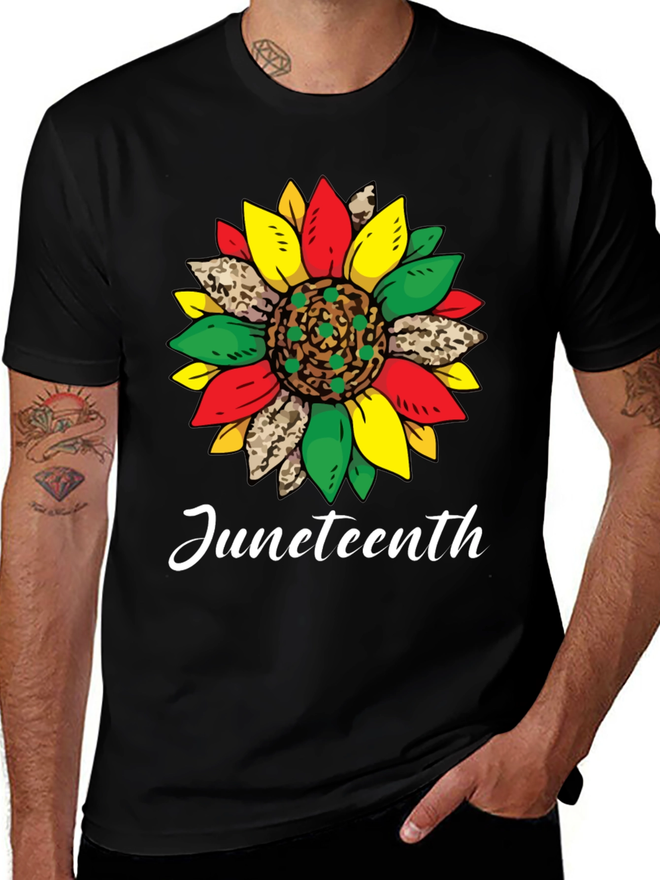 Juneteenth Sunflower Graphic T-Shirt