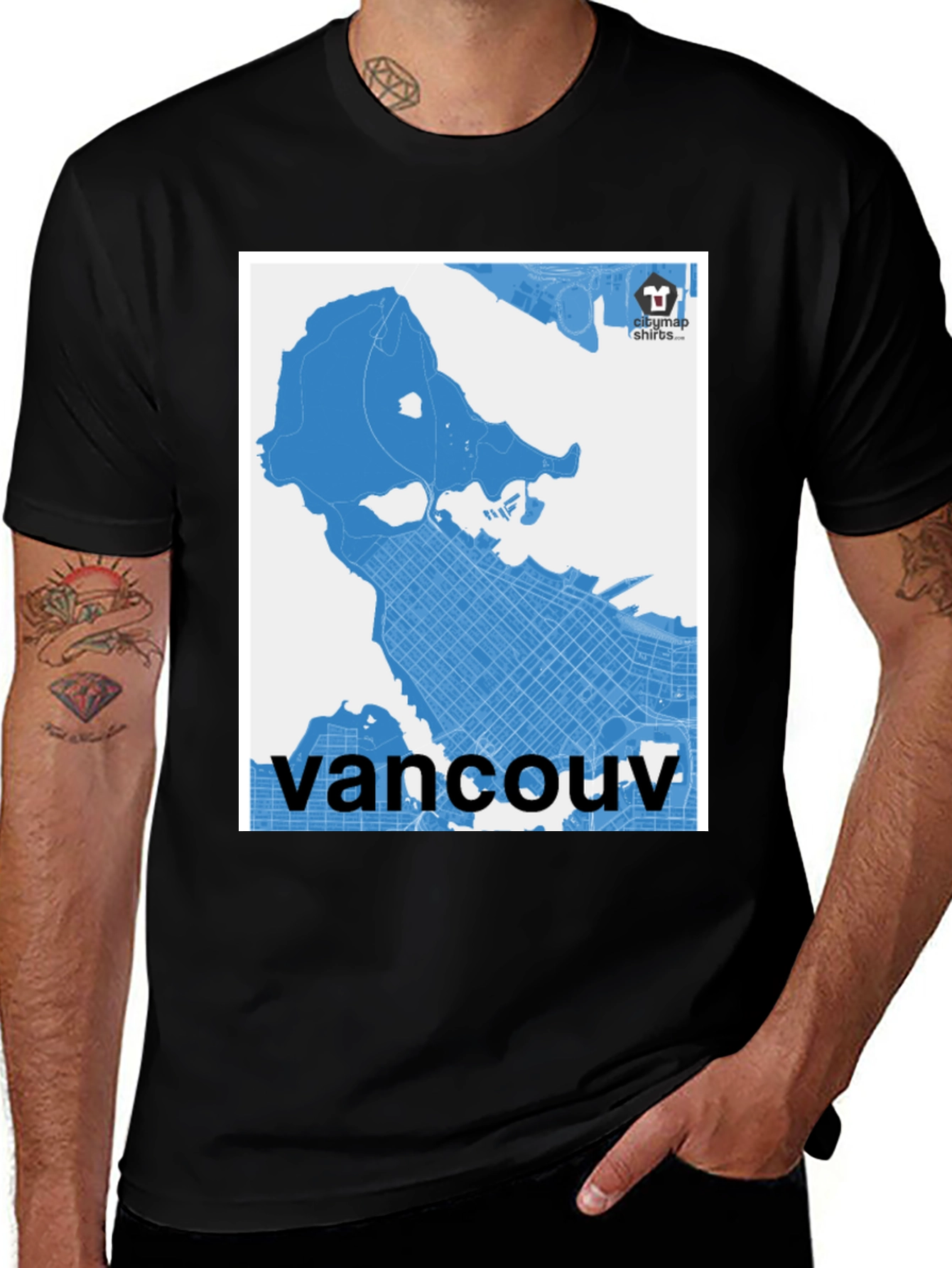 Vancouver Map T-Shirt - Cityscape Tee