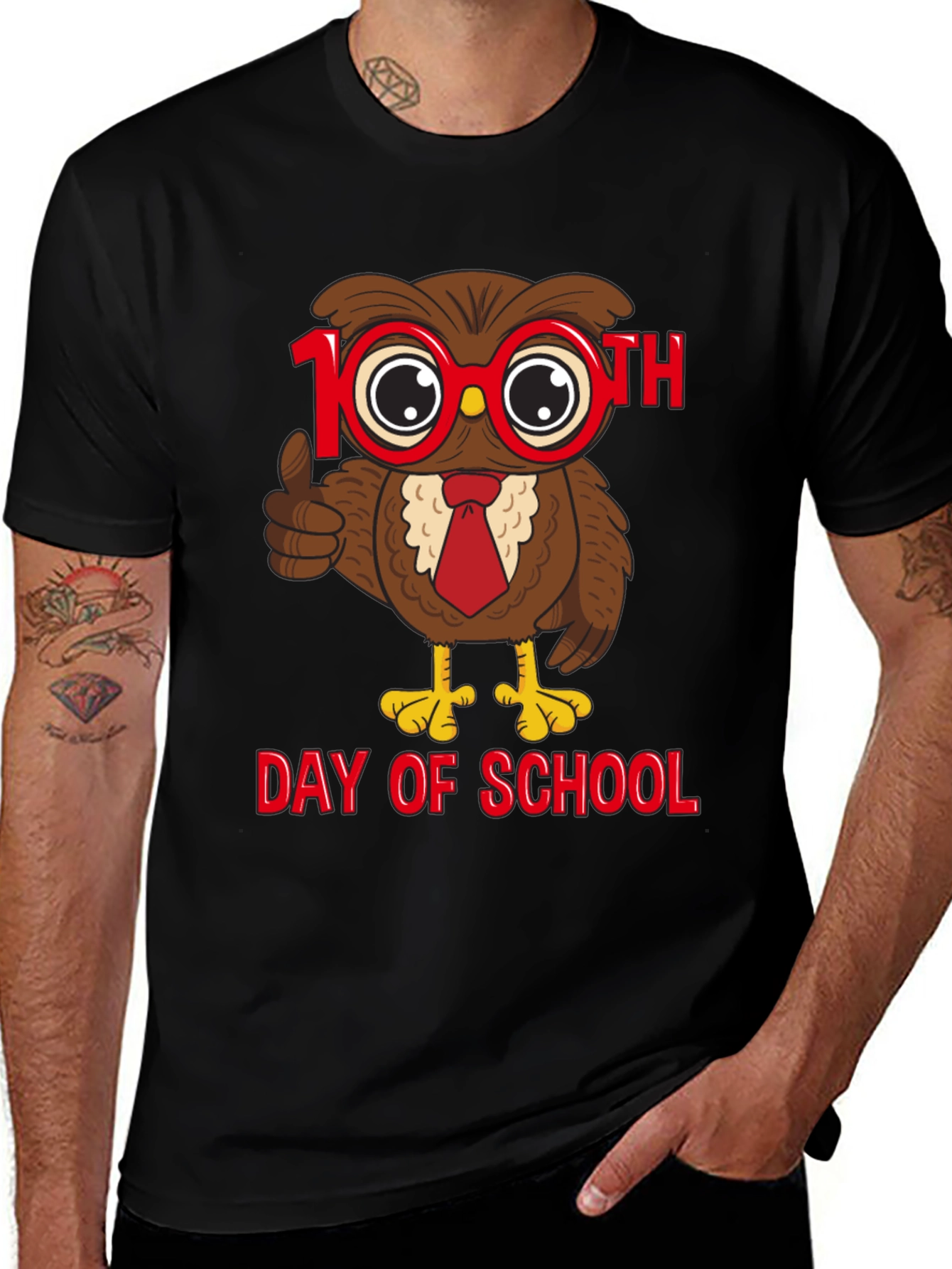 100th Day of School Owl T-Shirt