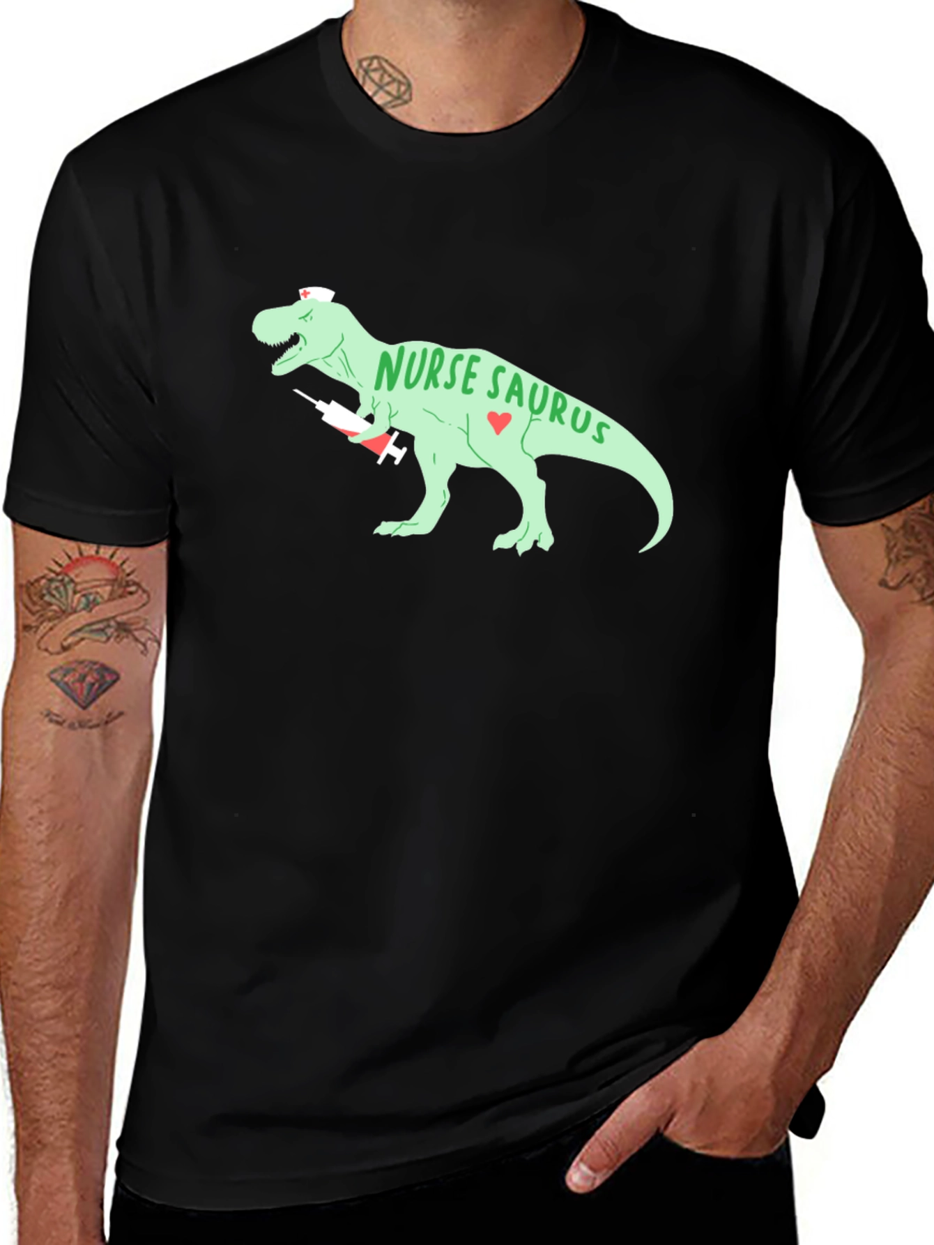 Variant 10 of Nurse Saurus T-Shirt - Medical Dinosaur Tee