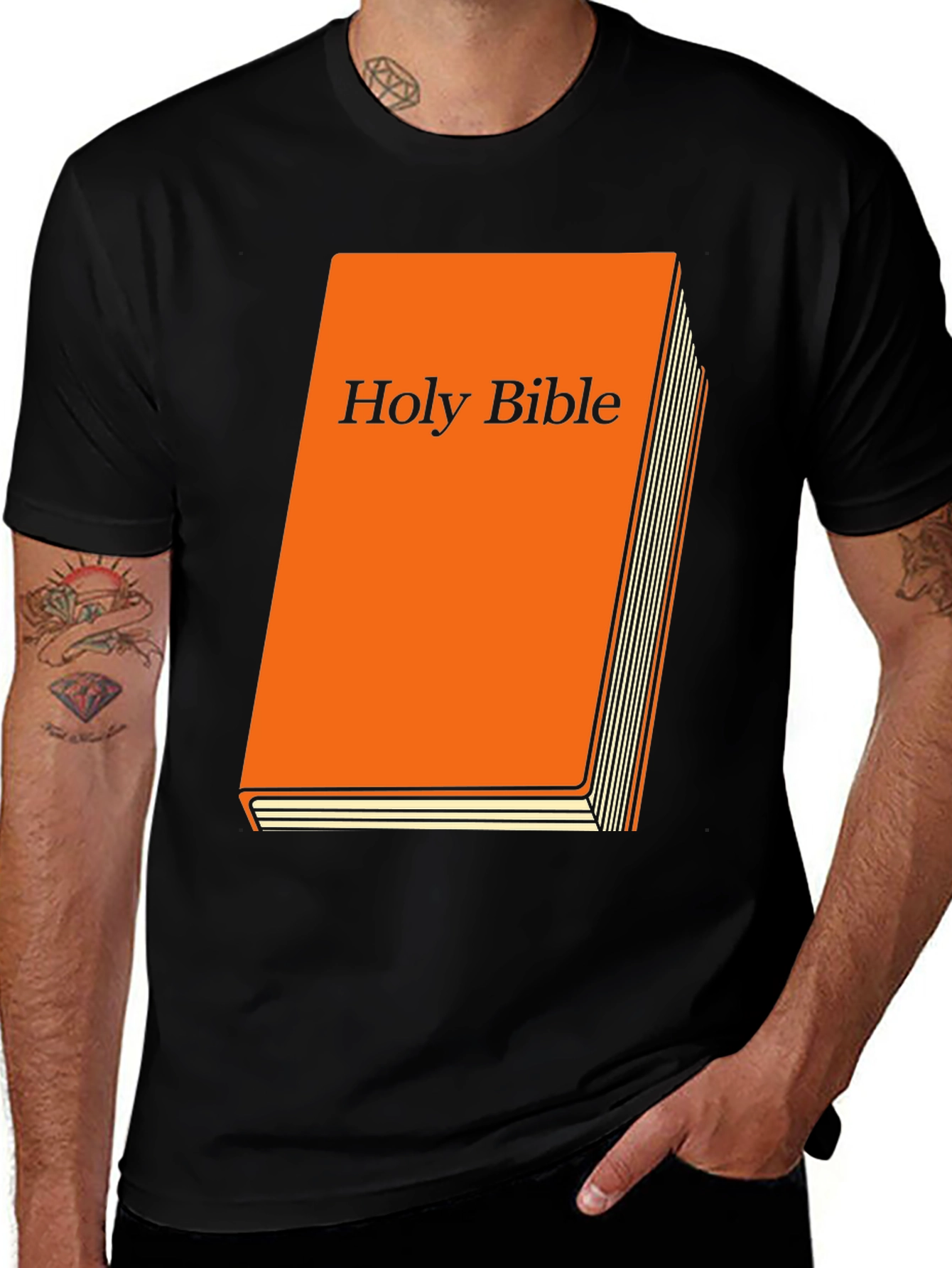 Holy Bible Graphic Tee - Religious Book T-Shirt
