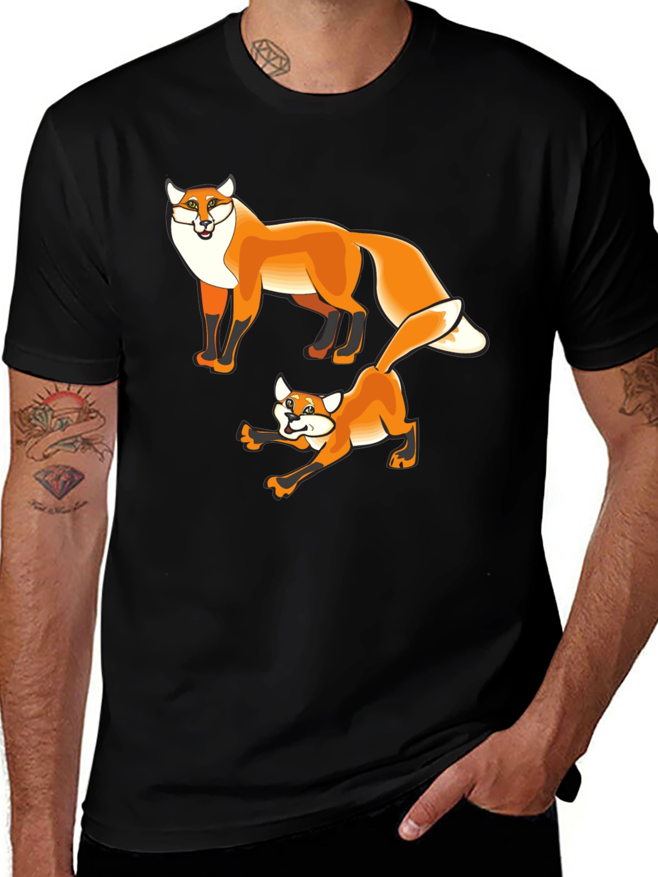 Variant 4 of Fun Fox Graphic Print T-Shirt