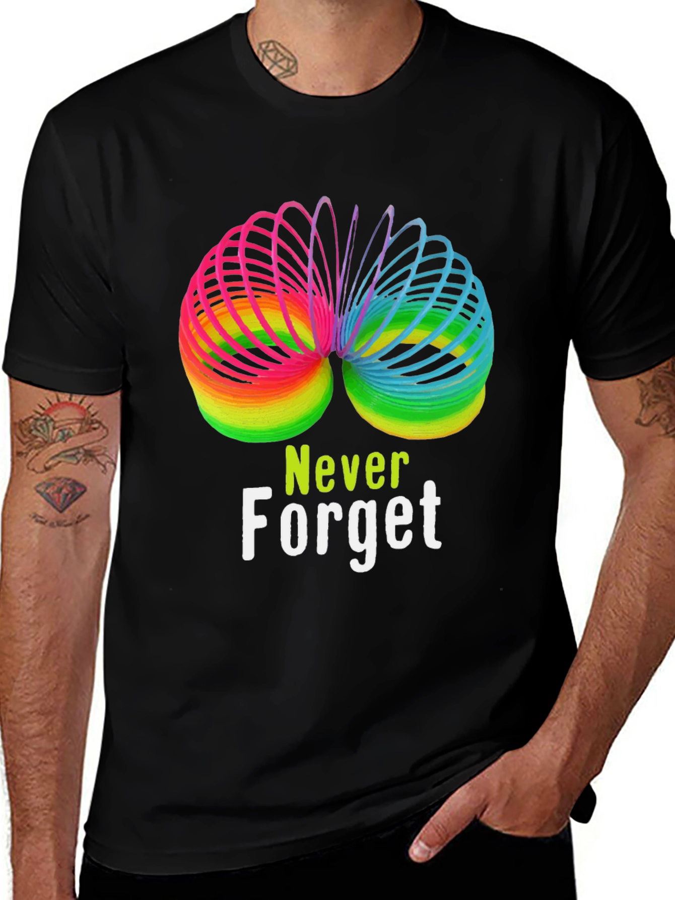 Variant 26 of Rainbow Slinky 'Never Forget' T-Shirt