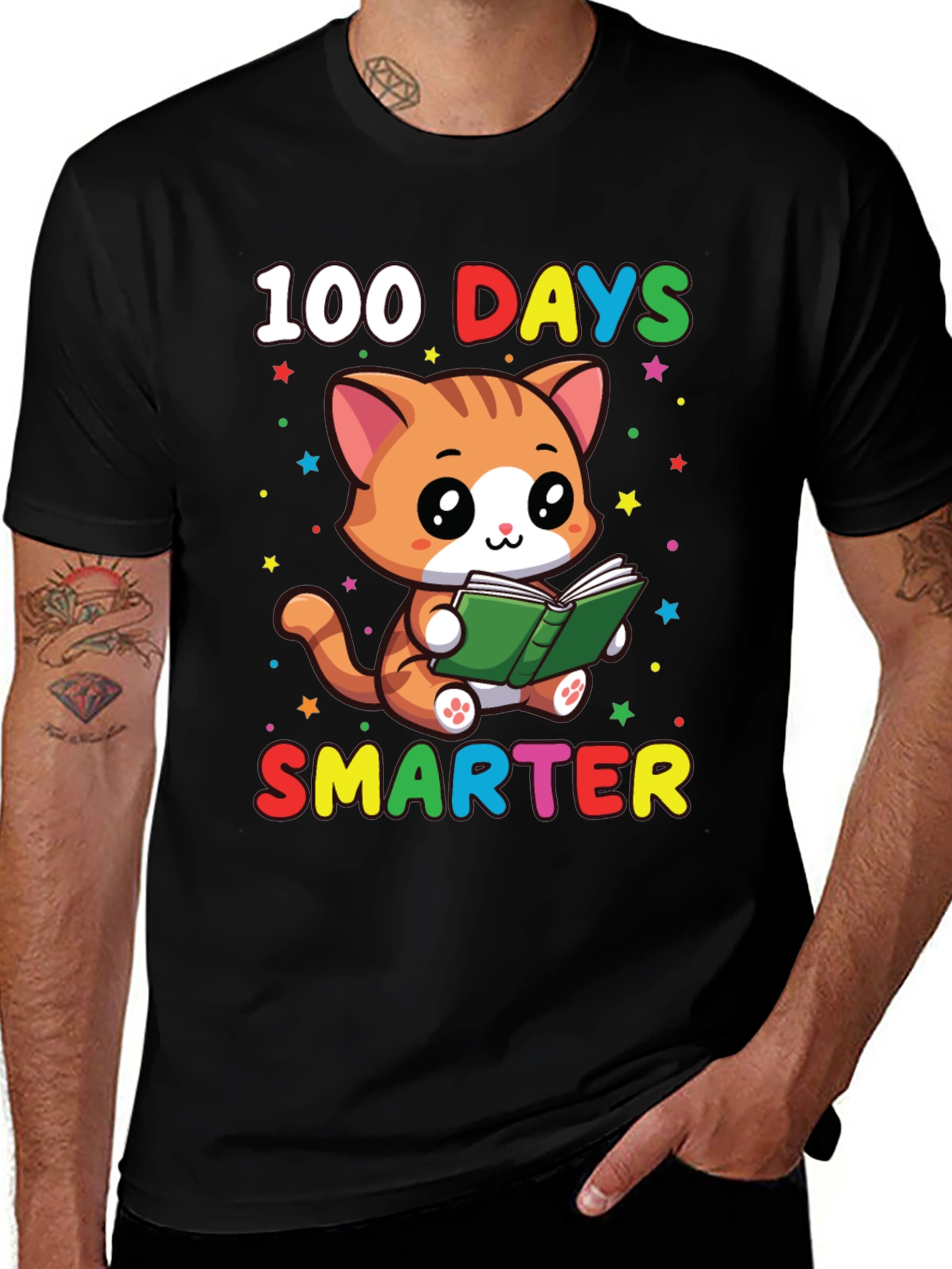 100 Days Smarter Cat T-Shirt