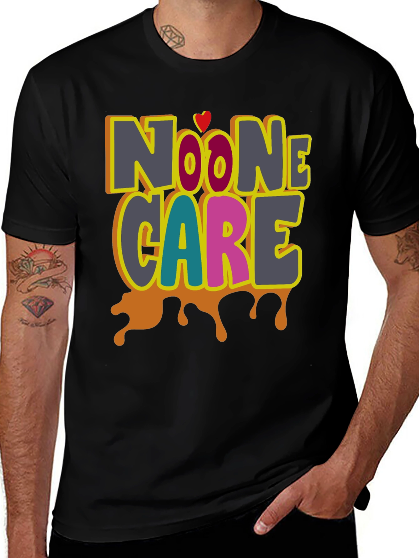 Variant 9 of No One Cares Graphic T-Shirt - Bold Statement Tee
