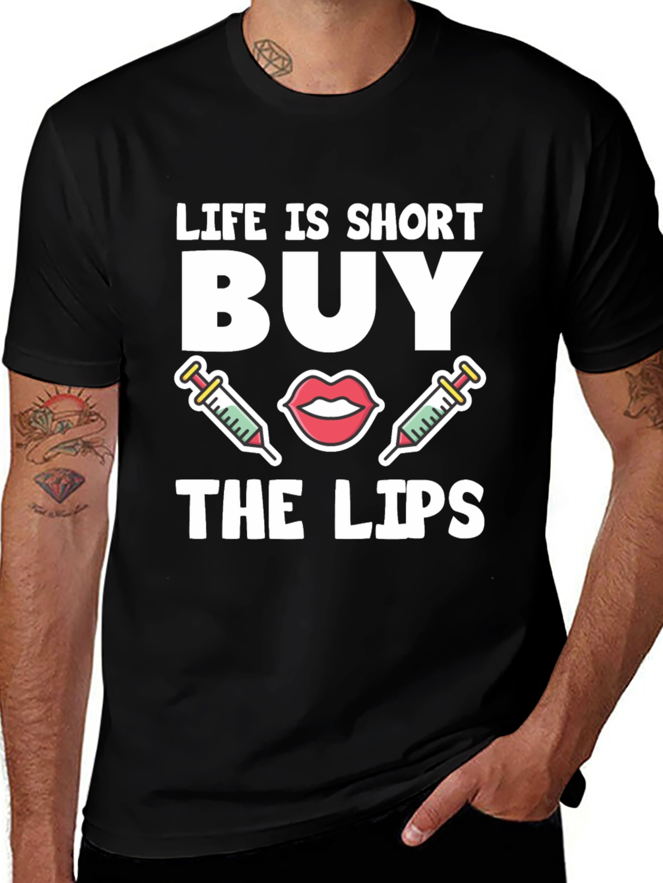 Variant 15 of Life is Short Buy the Lips Graphic Tee