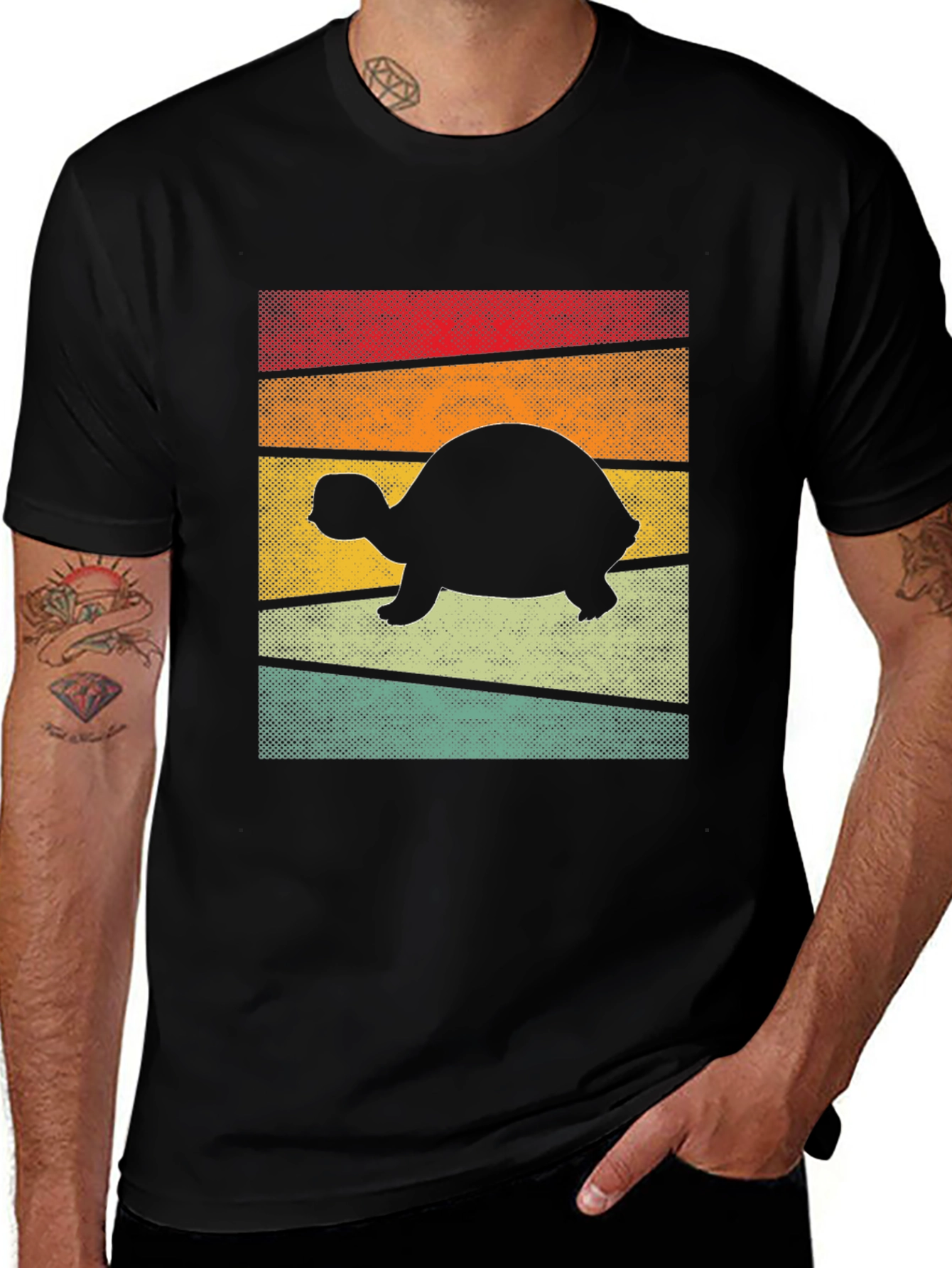 Variant 8 of Retro Turtle Graphic Tee - Vintage Style Comfort