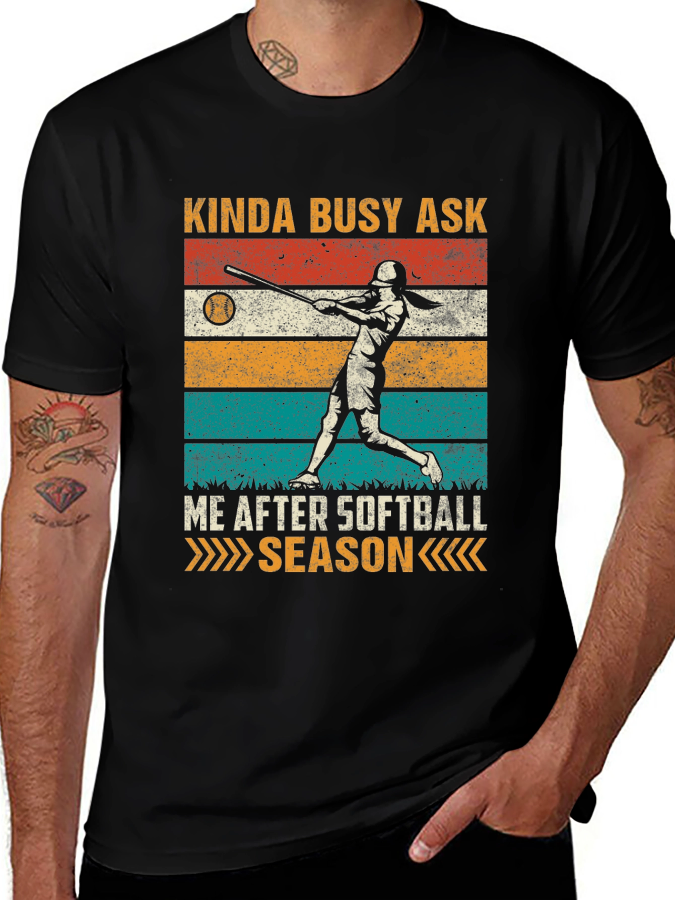 Variant 14 of Kinda Busy Softball Season T-Shirt