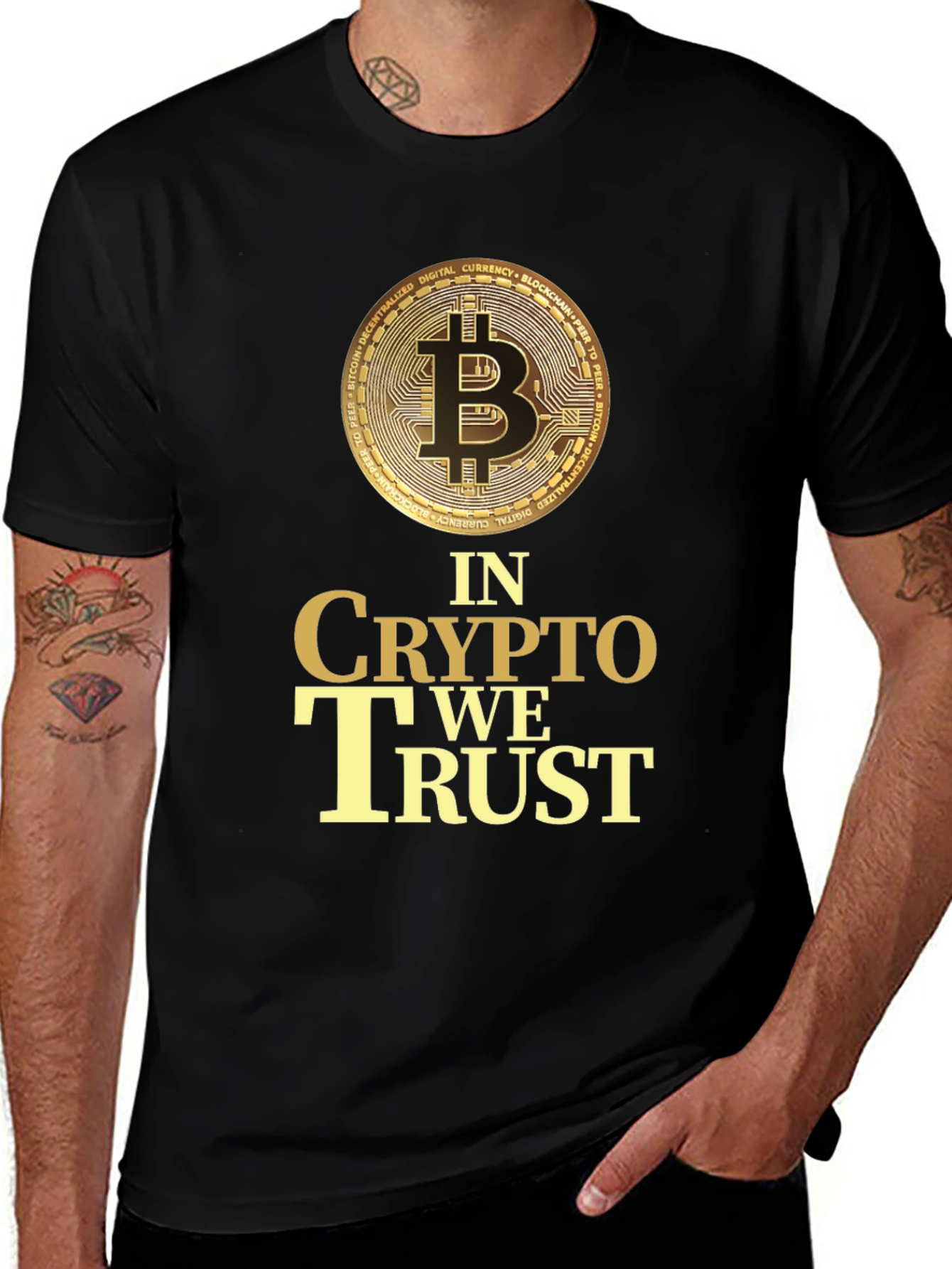 Variant 24 of In Crypto We Trust Bitcoin Graphic Tee