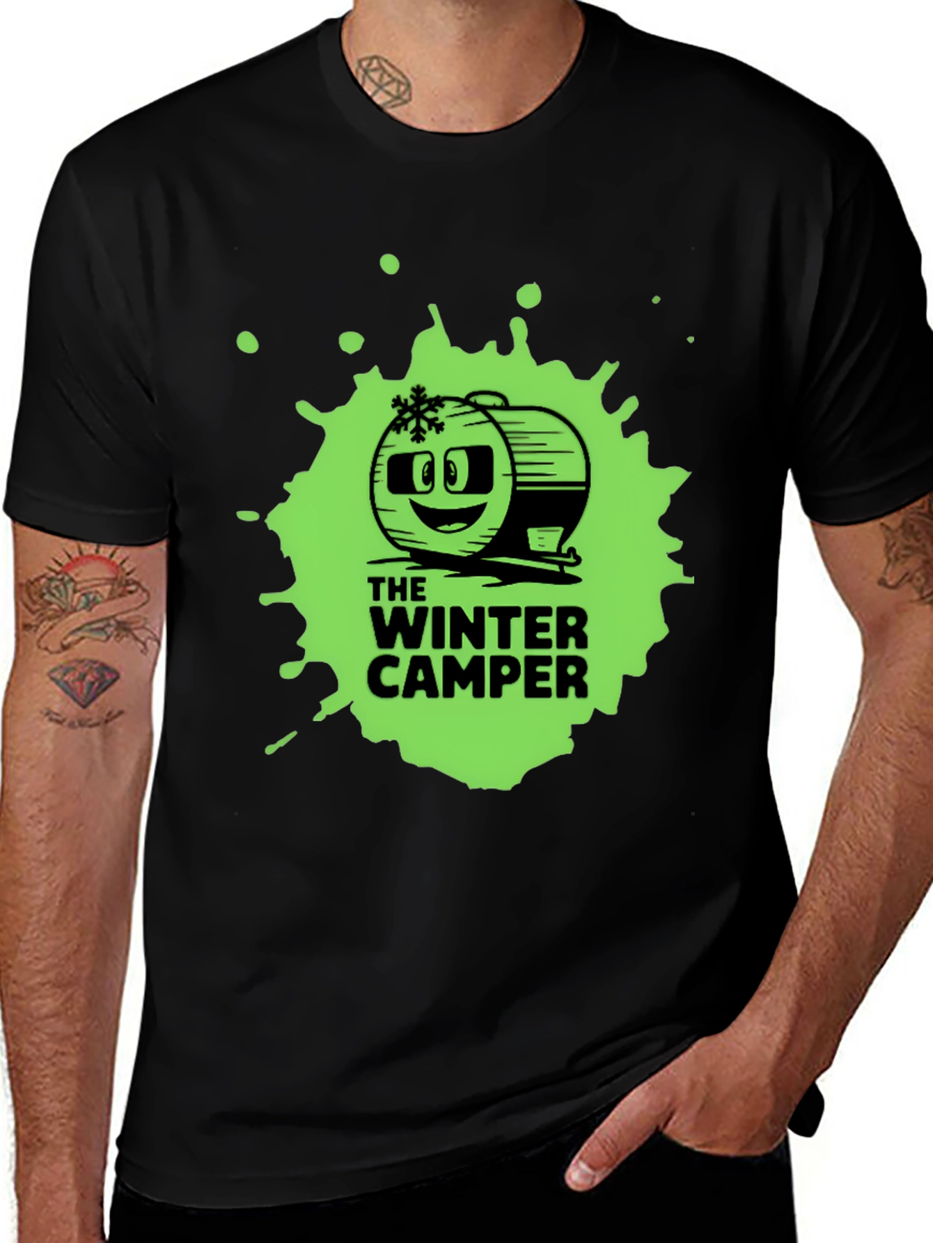 The Winter Camper Graphic T-Shirt - Unique Design