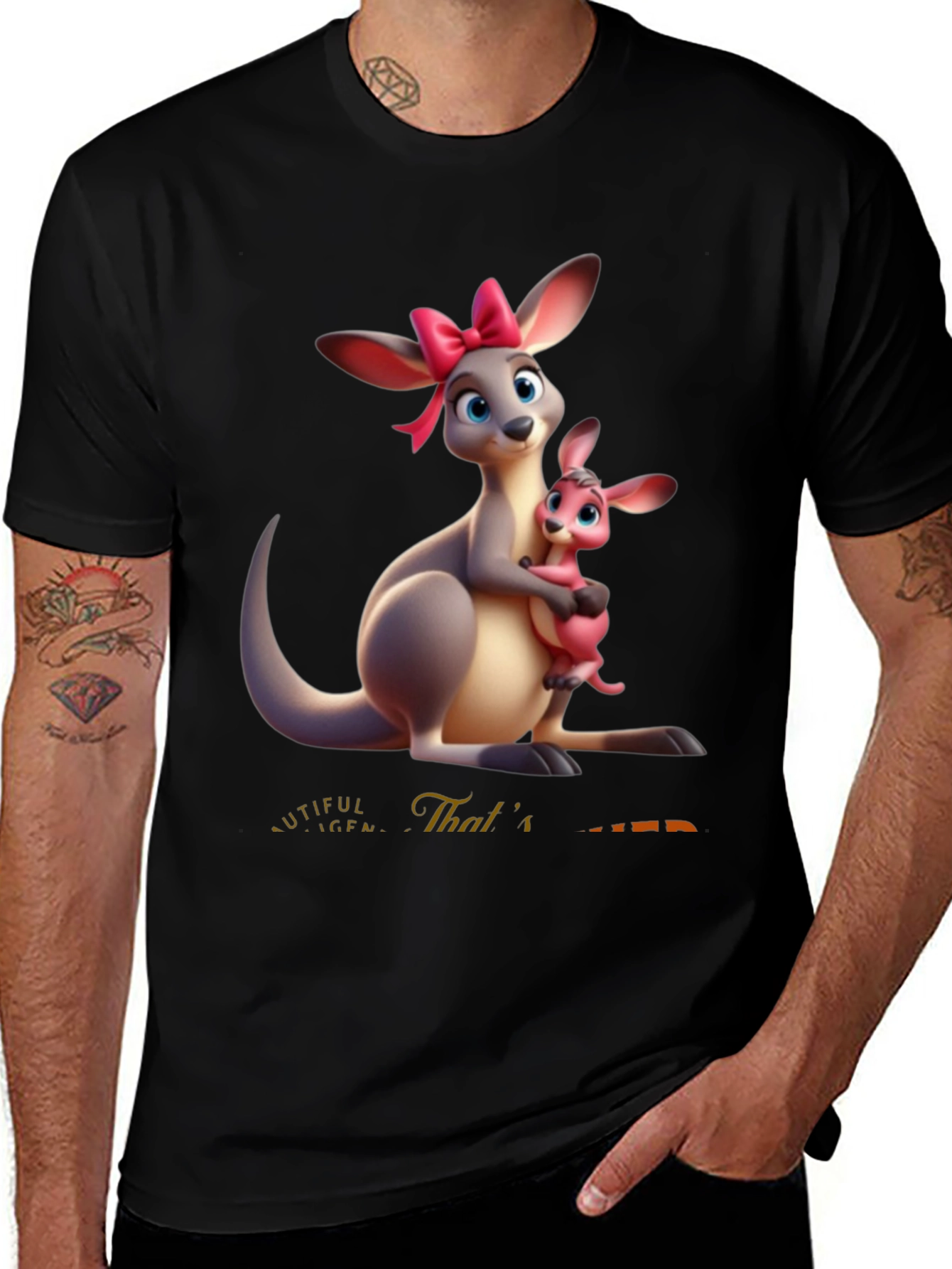 Variant 29 of Cartoon Kangaroo Graphic T-Shirt