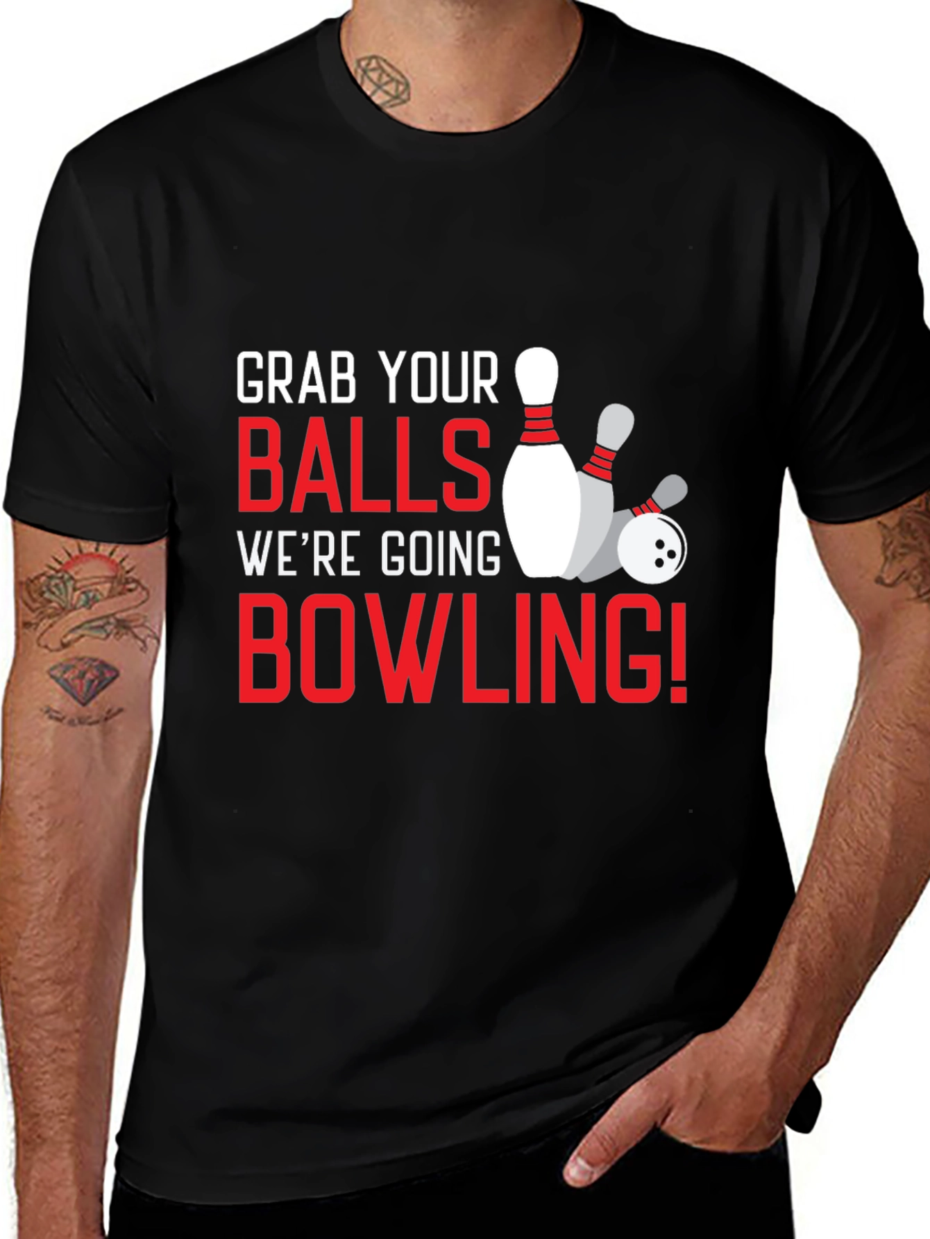 Variant 5 of Bowling T-Shirt - Grab Your Balls!