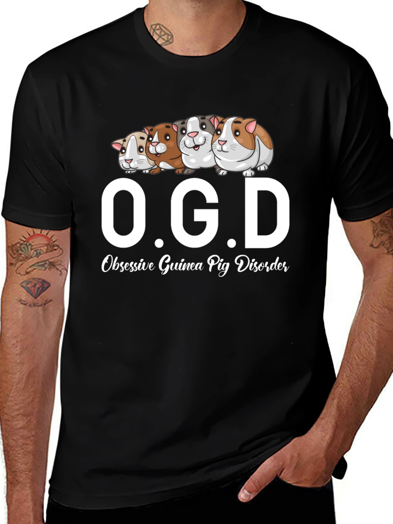 Variant 12 of O.G.D. Guinea Pig Disorder Graphic Tee - Black